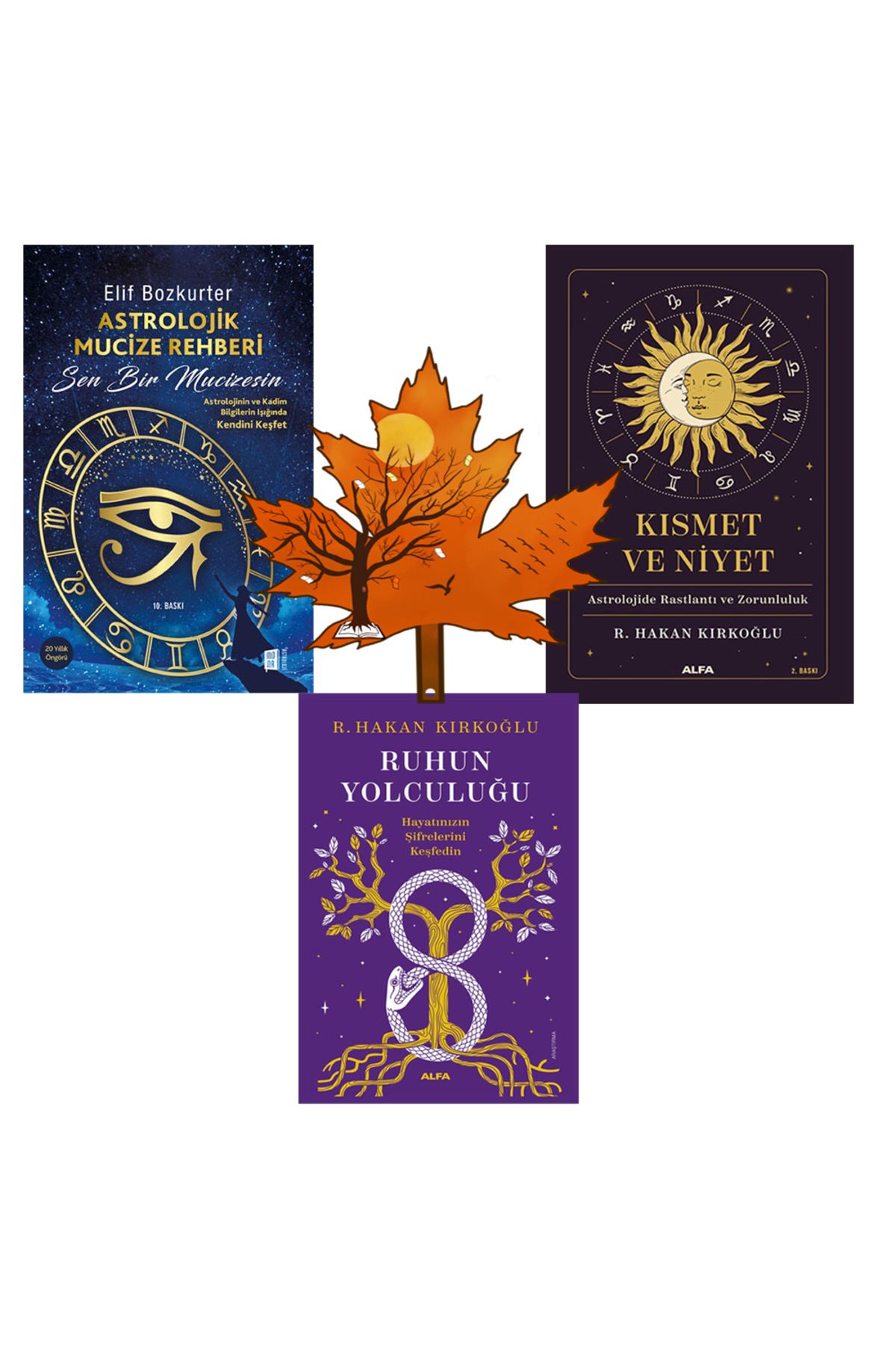 Mona Kitap Astrolojik Mucize Rehberi - Kısmet ve Niyet - Ruhun Yolculuğu - 3 kitap ve kitap ayracı