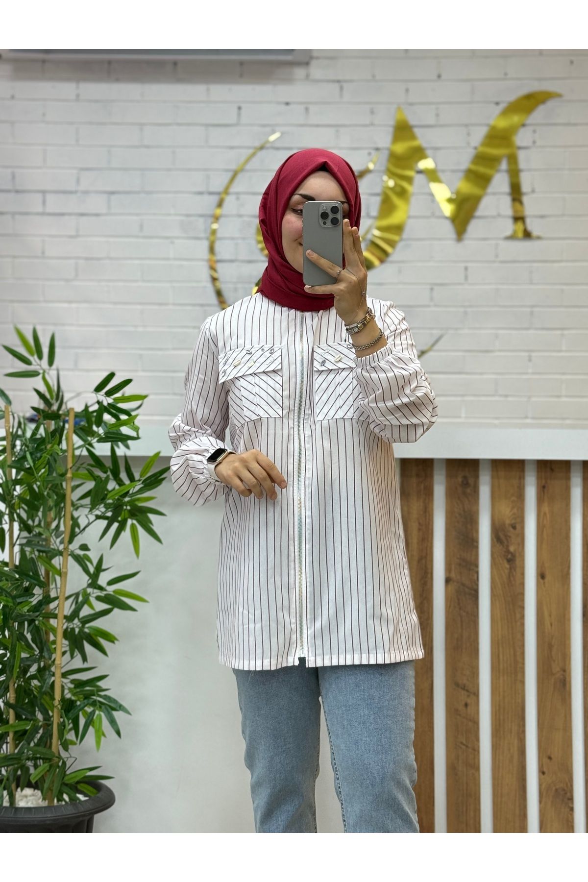 Meryemce Butik PAMUKLU POPLİN GİY ÇIK CEKET