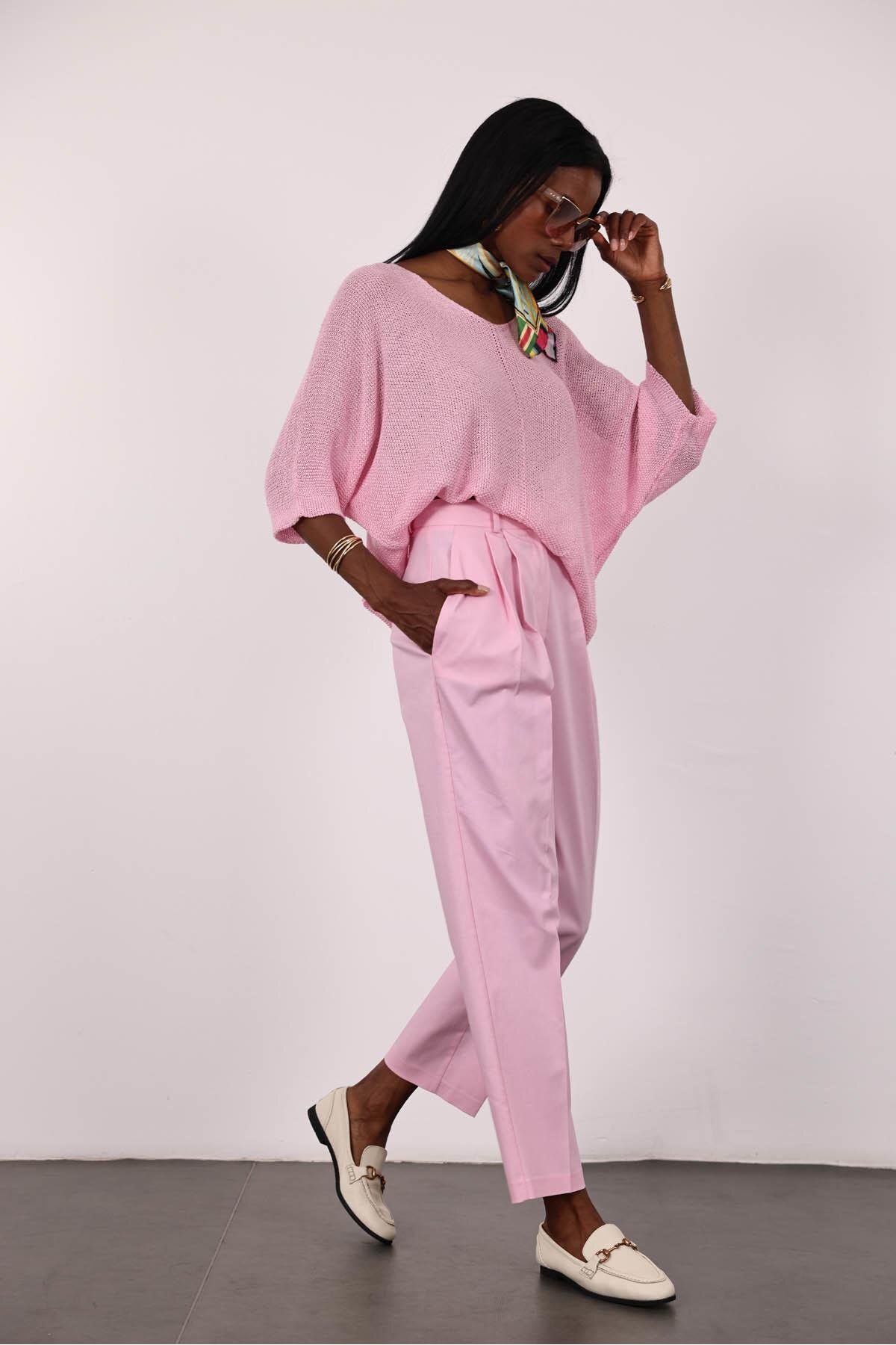 5in1Canpolat Pembe Binici Pantolon 1319