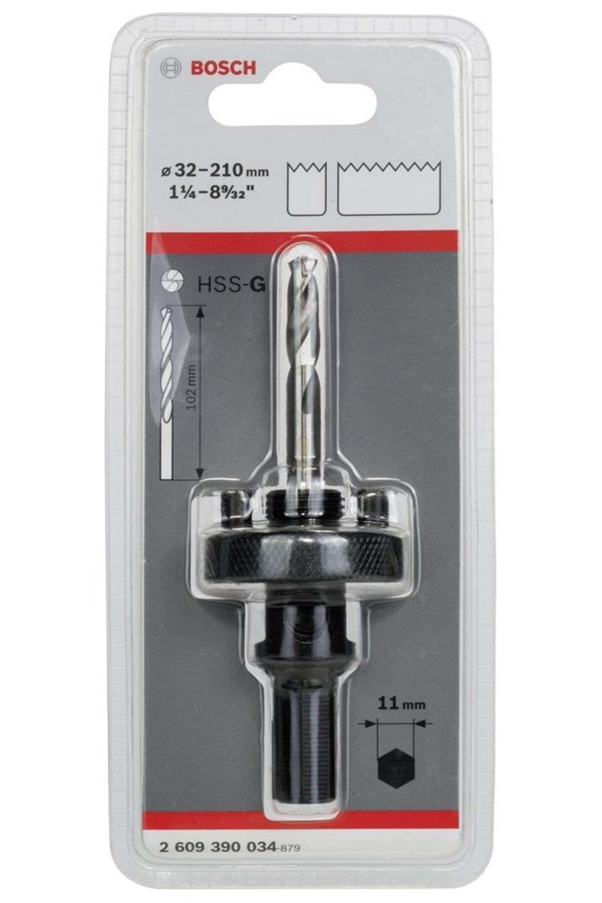 Bosch 2.609.390.034 - Standart 11 Mm Hex Panç Adaptör 32-210 Mm