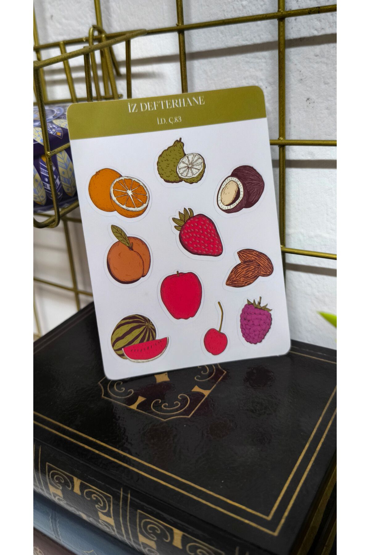 İZ DEFTERHANE Meyve Çıkartma Sticker (Defter, ajanda ve planlayıcılar için uygundur.)