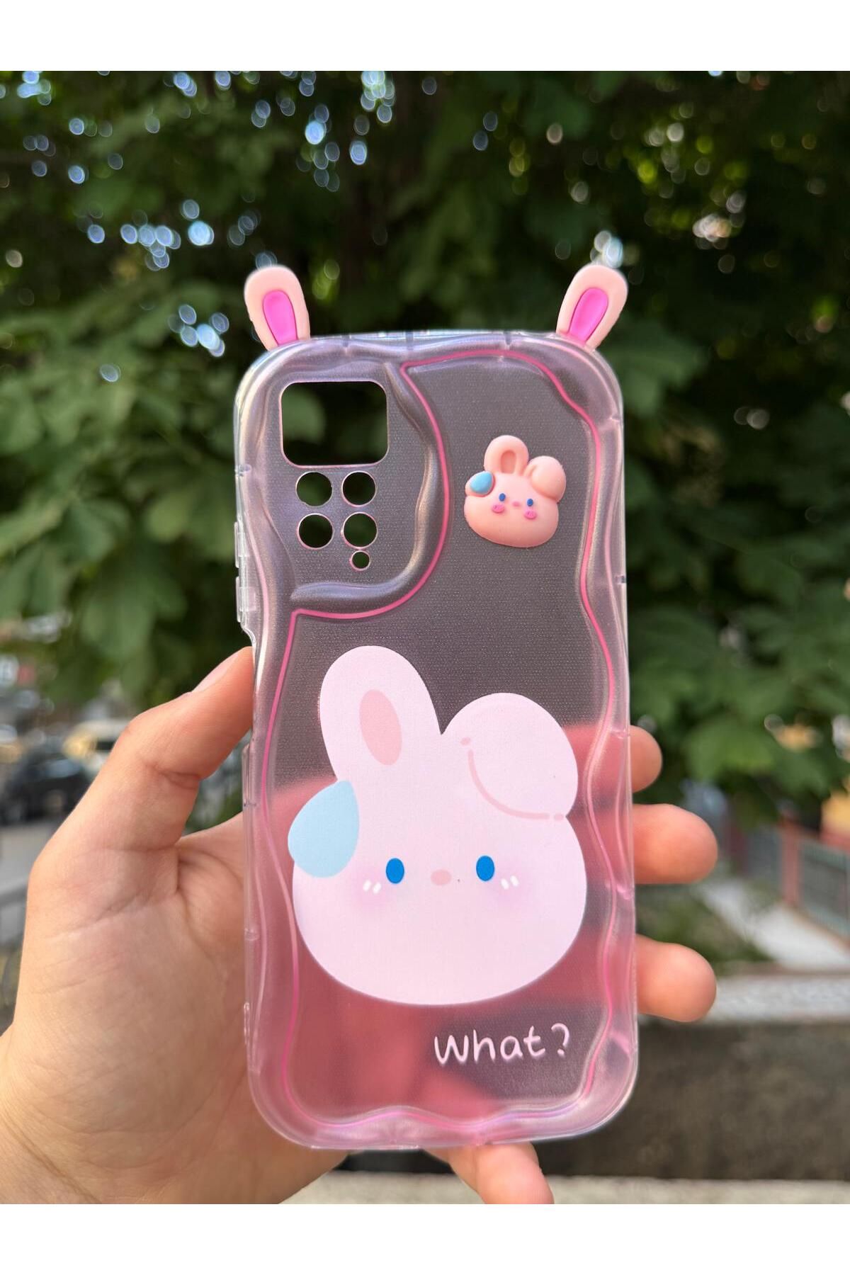 LioTech Xiaomi Redmi Note 11/12 Pro 4g Uyumlu Kurbağa Desenli Kulak Desenli Darbe Emici Özelliğe Sahip Kılıf