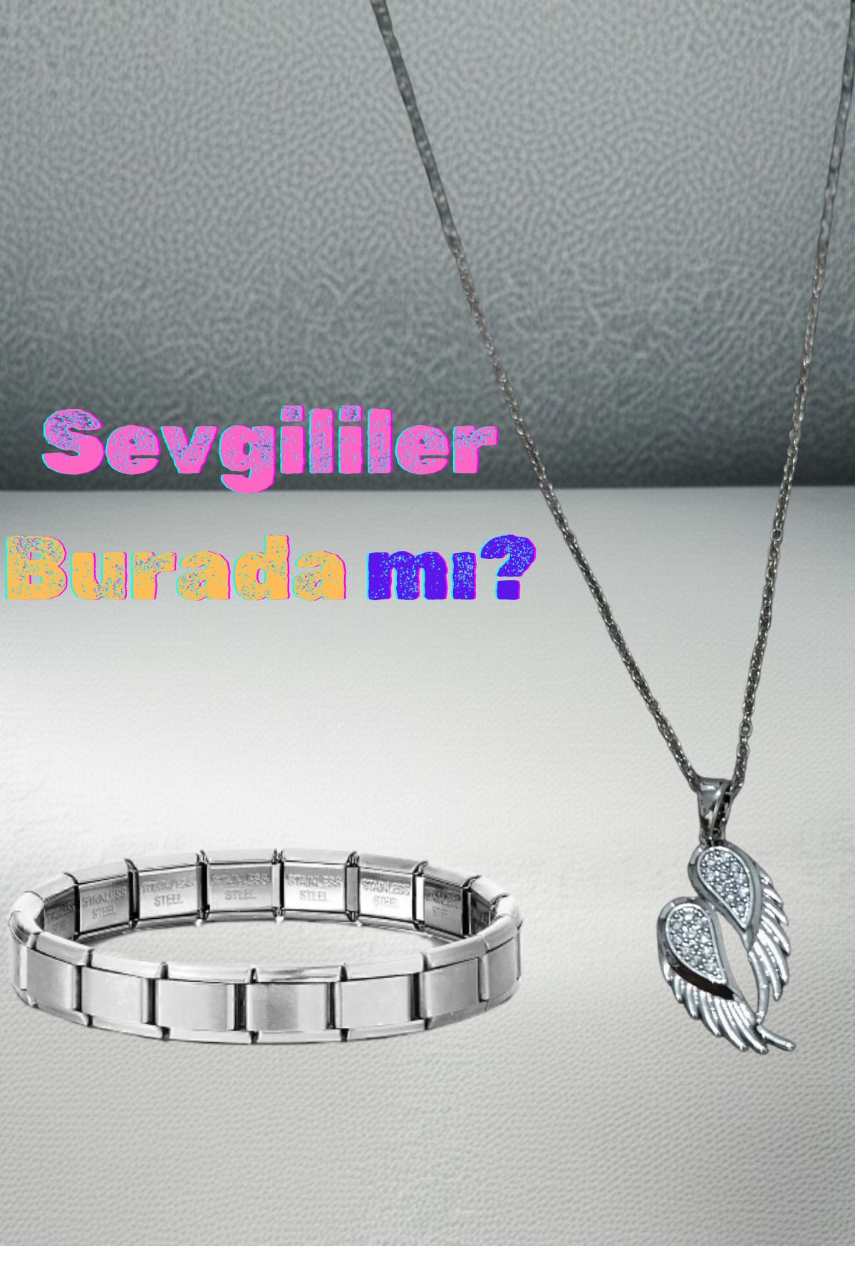 Birmem Sevgililer Günü'ne Özel Melek Kanadı Takı Seti