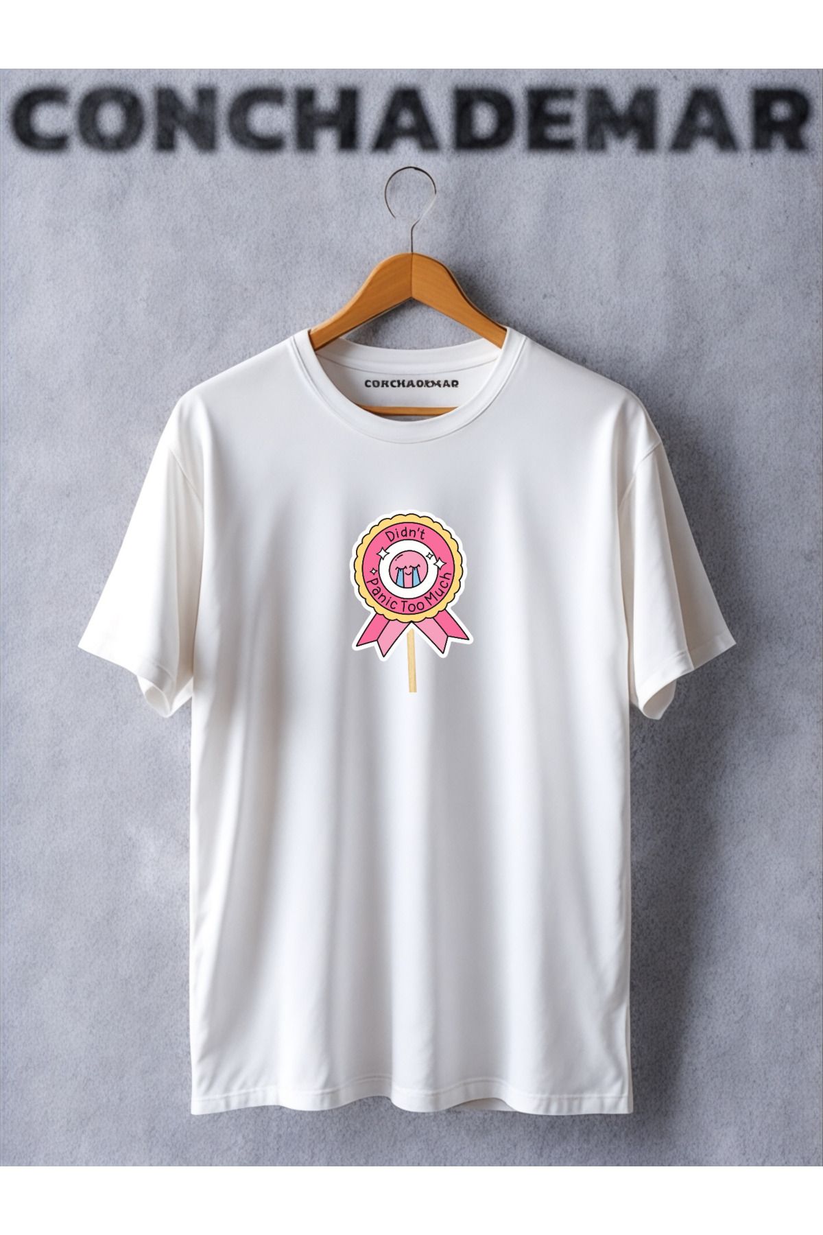 Vordevia Didn’t Panic Too Much Motivasyon Baskılı Oversize T-Shirt