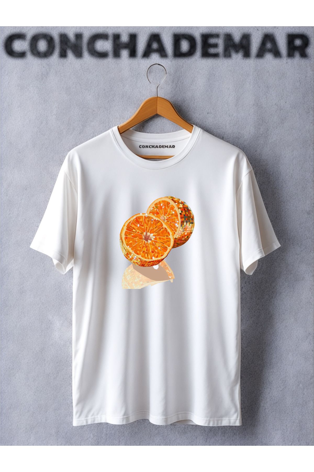 Vordevia Portakal Baskılı Oversize T-Shirt