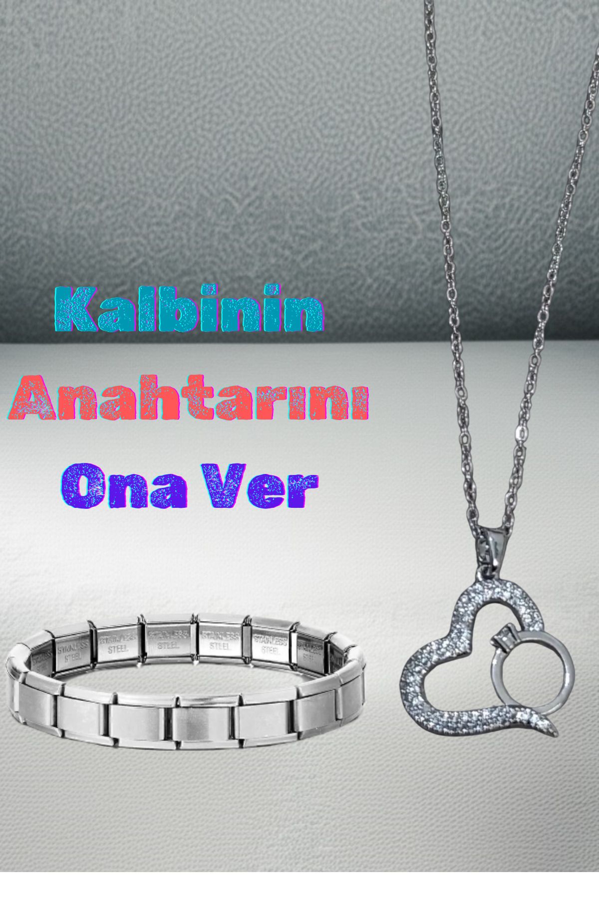 Birmem Aşkın Şifresi Paslanmaz Çelik Takı Seti