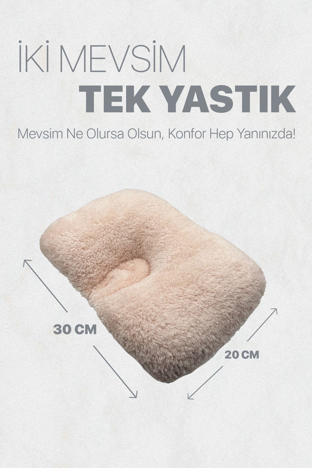 Urz Store Düz Kafa Yastığı & Bebek Yastığı %100 Pamuk Antibakteriyel Terletmez Bebek kafa yastığı