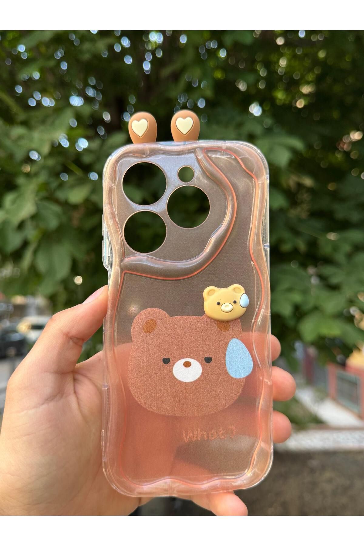 LioTech Tecno Spark 20 Uyumlu Kurbağa Desenli Kulak Desenli Darbe Emici Özelliğe Sahip Kılıf