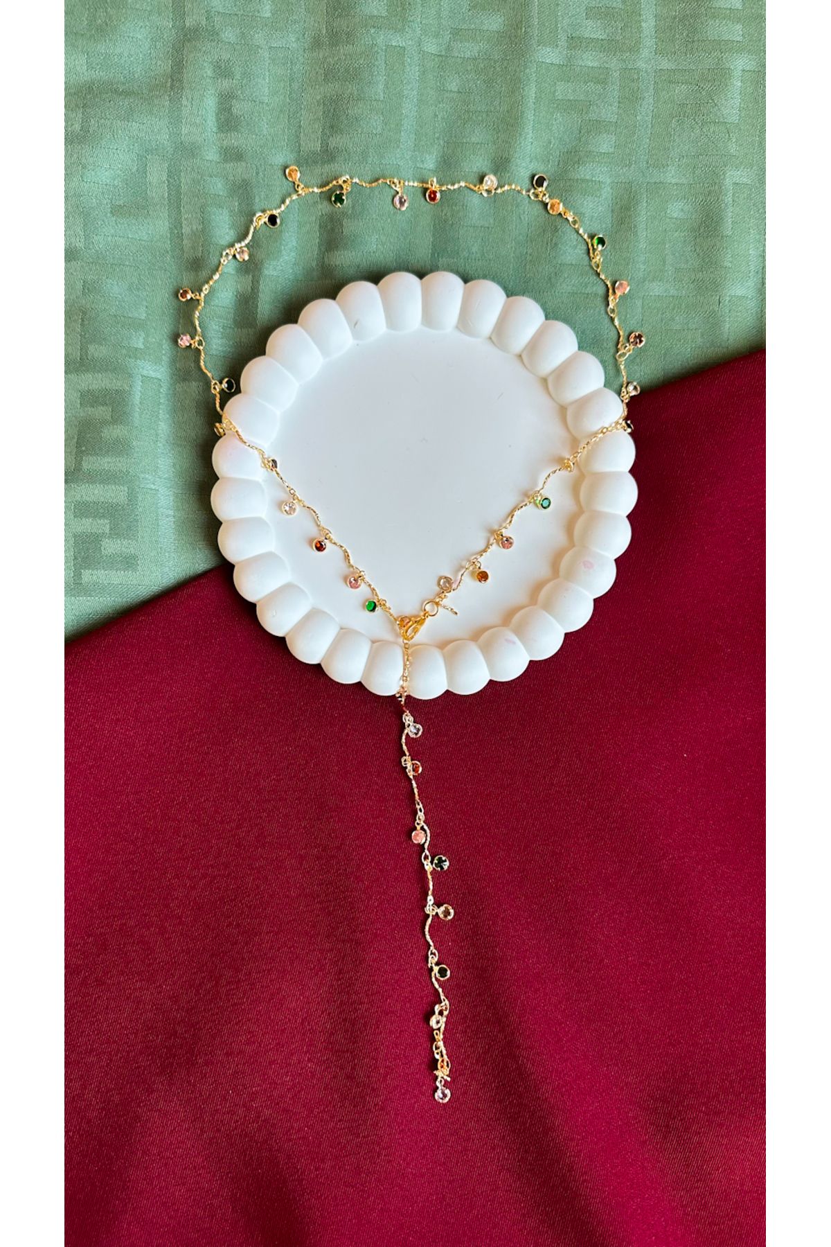 javielle Lady - Gold Renkli Çelik Y Kolye