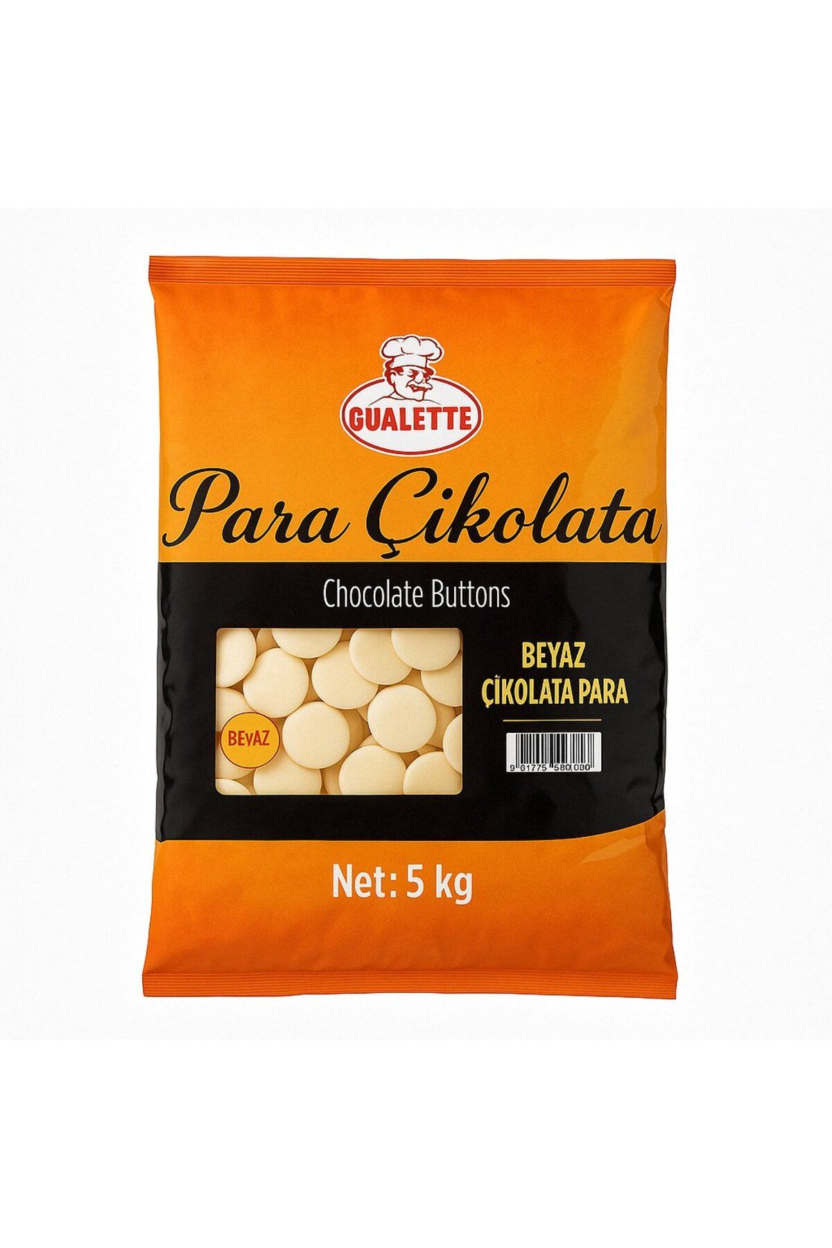 Katsan Ovalette Fildişi Para (Pul) Çikolata 5 Kg