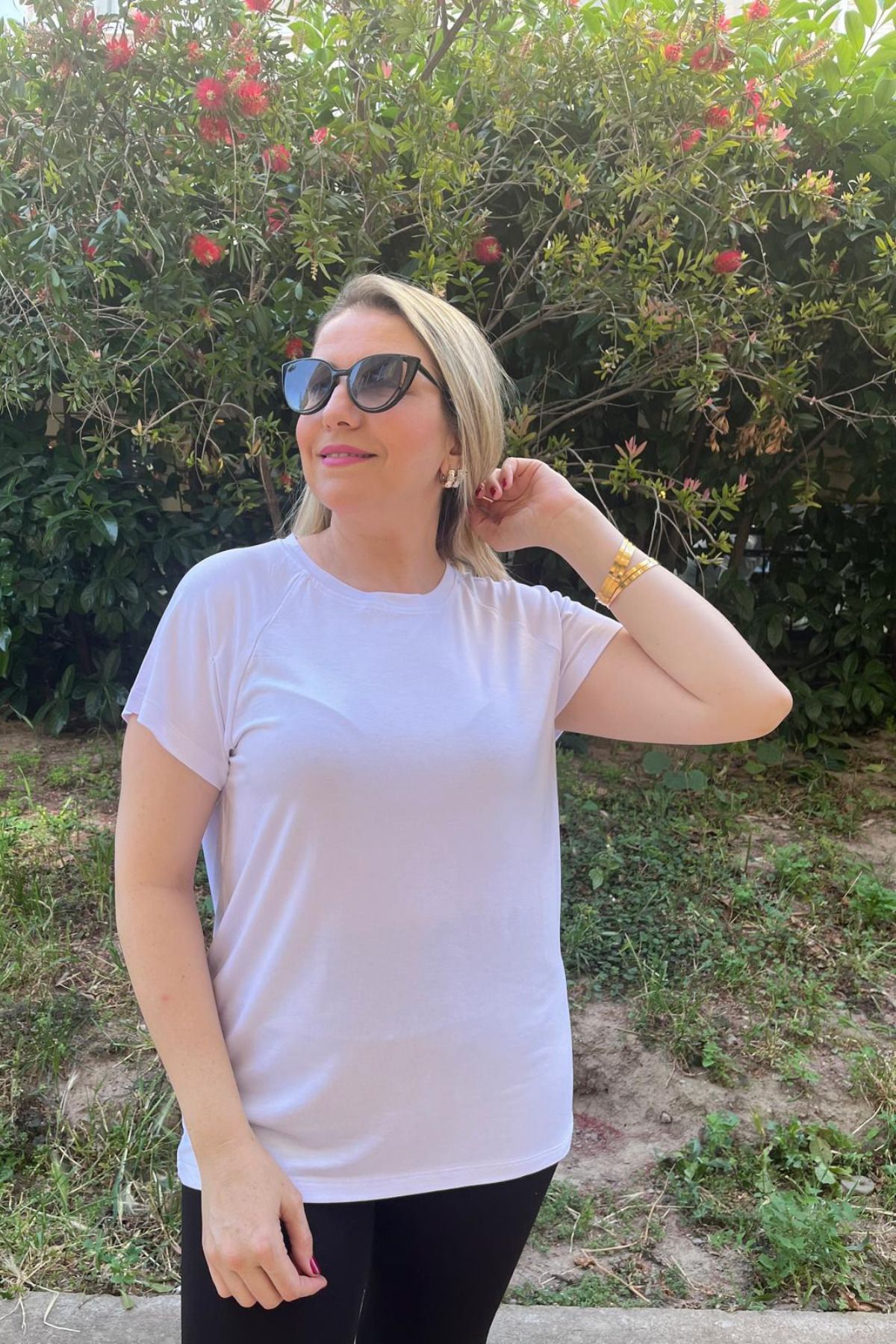 Paw Garage Kadın Büyük Beden Reglan Kol Tişört, %100 Pamuklu Terletmez Yazlık Kumaş, Curve T-shirt