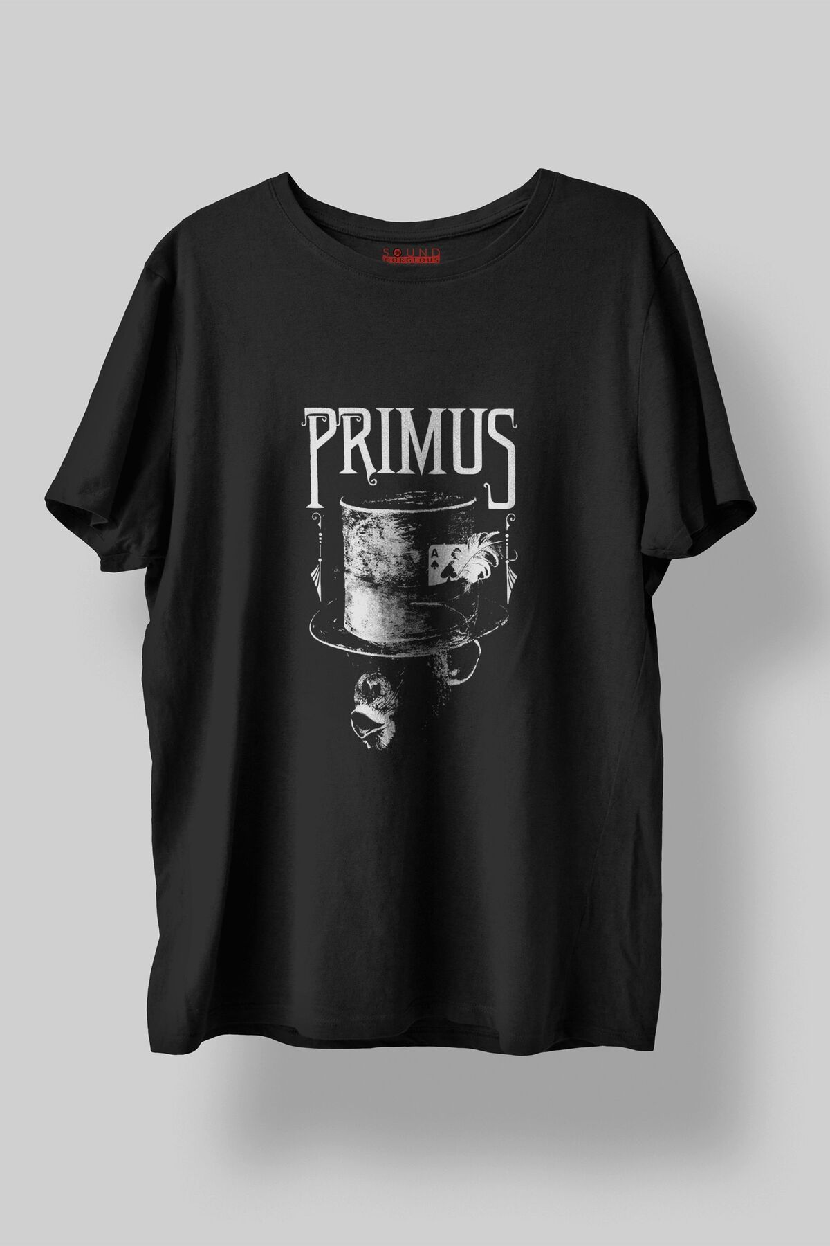 Sound Gorgeous Primus Müzik Baskılı Regular Fit Unisex Siyah T-Shirt %100 Pamuk No:0293