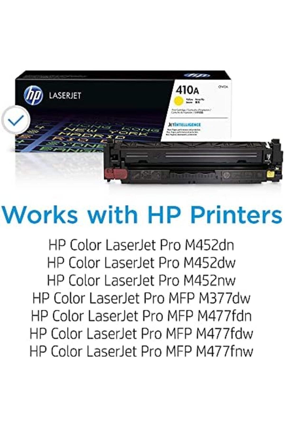 HP-خرطوشة حبر ليزر جيت صفراء أصلية 410A (CF412A) لطابعات HP 4