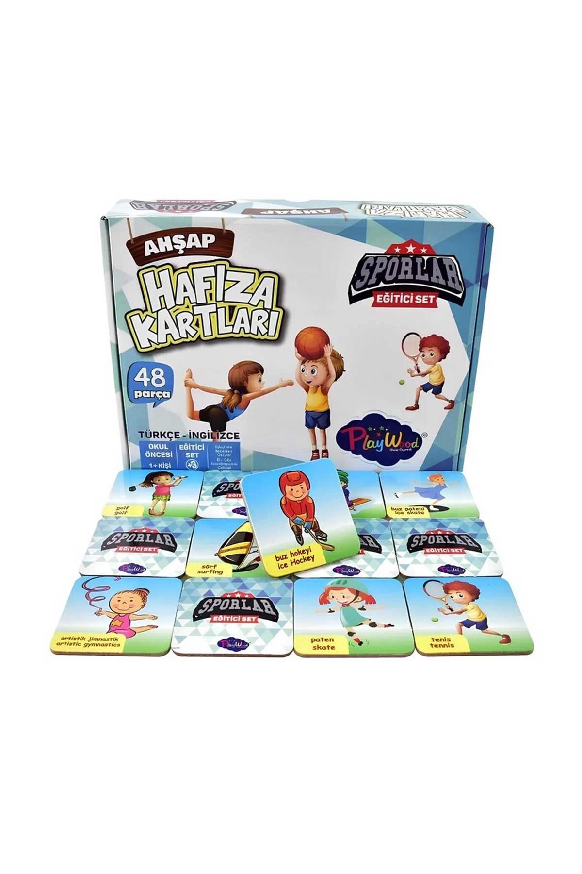 ONYIL Eğitici Ahşap Hafıza Kartları Sporlar