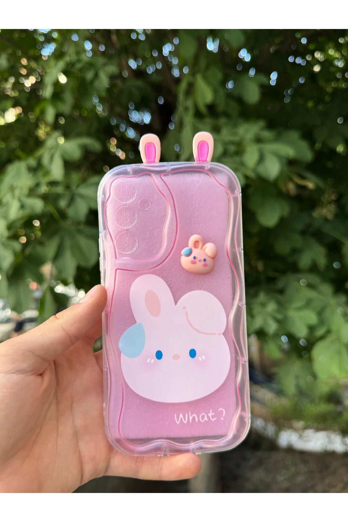 LioTech Realme C65 Uyumlu Kurbağa Desenli Kulak Desenli Darbe Emici Özelliğe Sahip Kılıf
