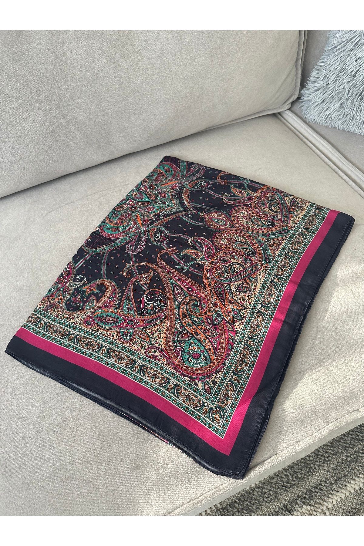Sümeyye çeyiz Etnik Retro Desen Soft Pamuklu Şal 180*85 cm