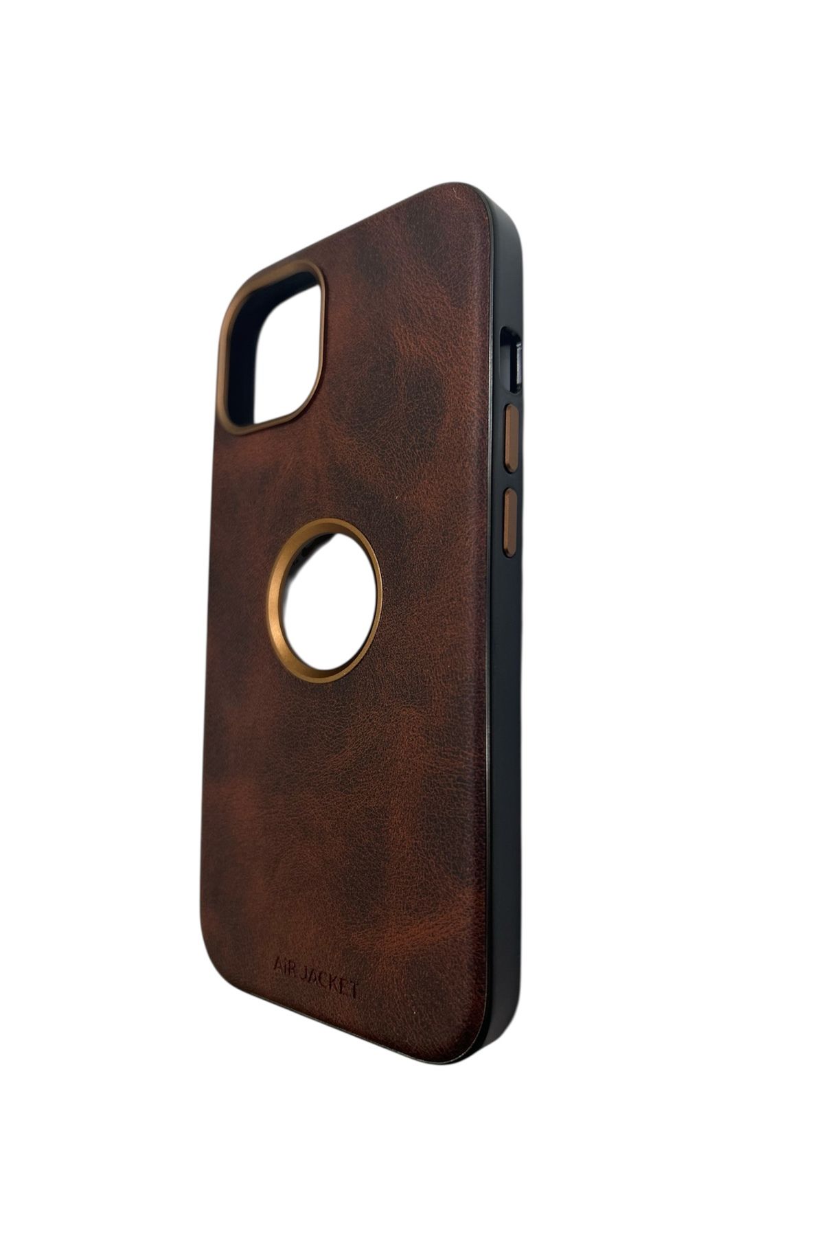 shop İPhone 13/14 Uyumlu Air Jacket Deri Cep Telefonu Kılıfı