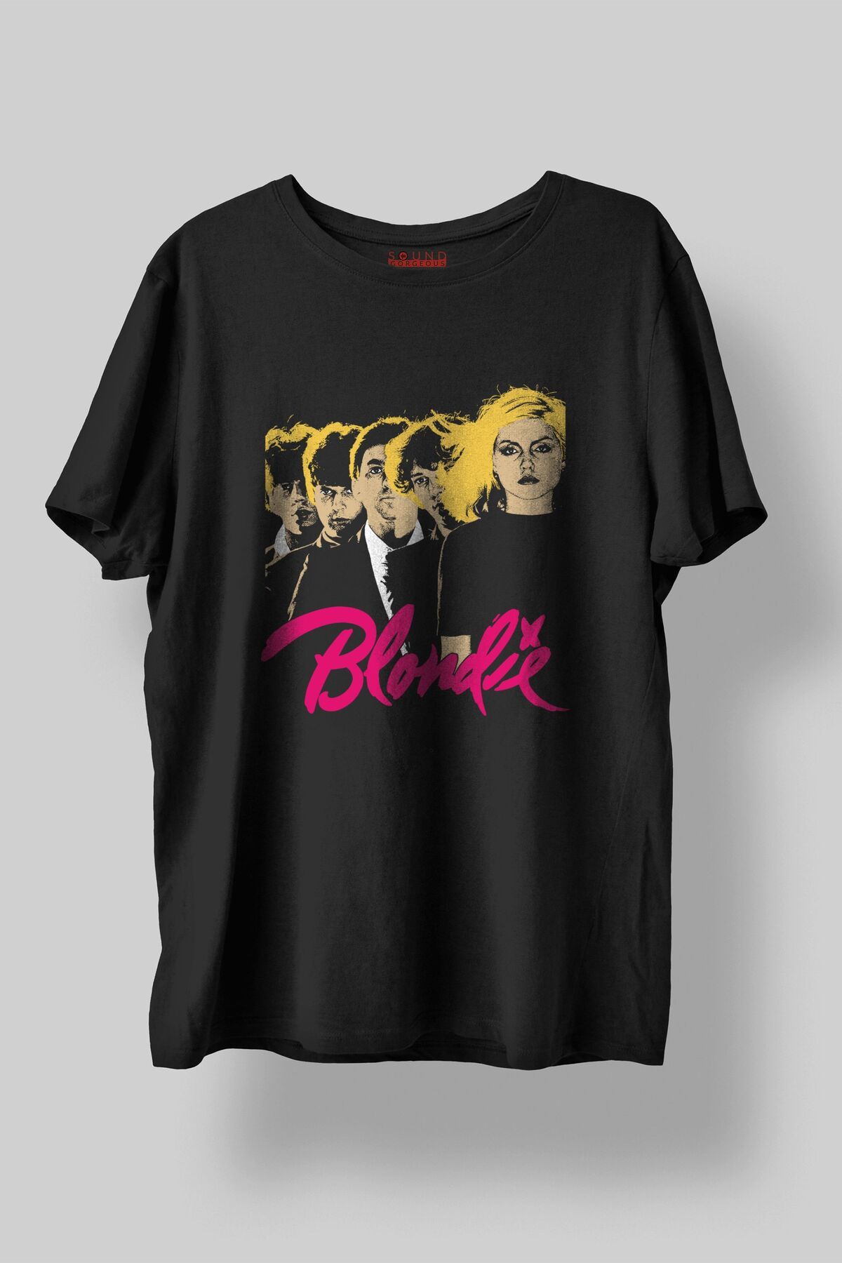 Sound Gorgeous Blondie Müzik Baskılı Regular Fit Unisex Siyah T-Shirt %100 Pamuk No:0050