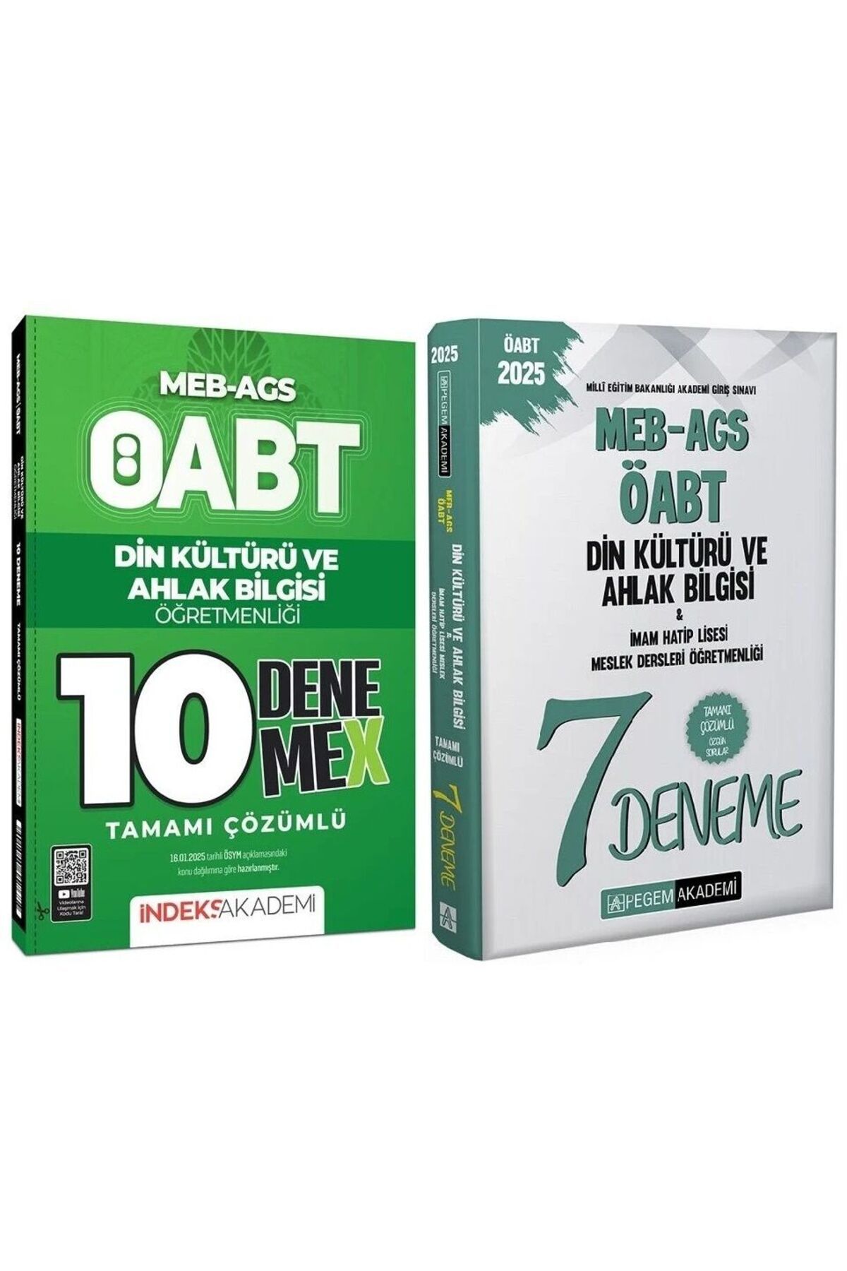 Pegem Akademi Yayıncılık Pegem + İndeks 2025 ÖABT MEB-AGS Din Kültürü ve Ahlak Bilgisi Öğretmenlği 7+10 Deneme 2 li Set Pegem