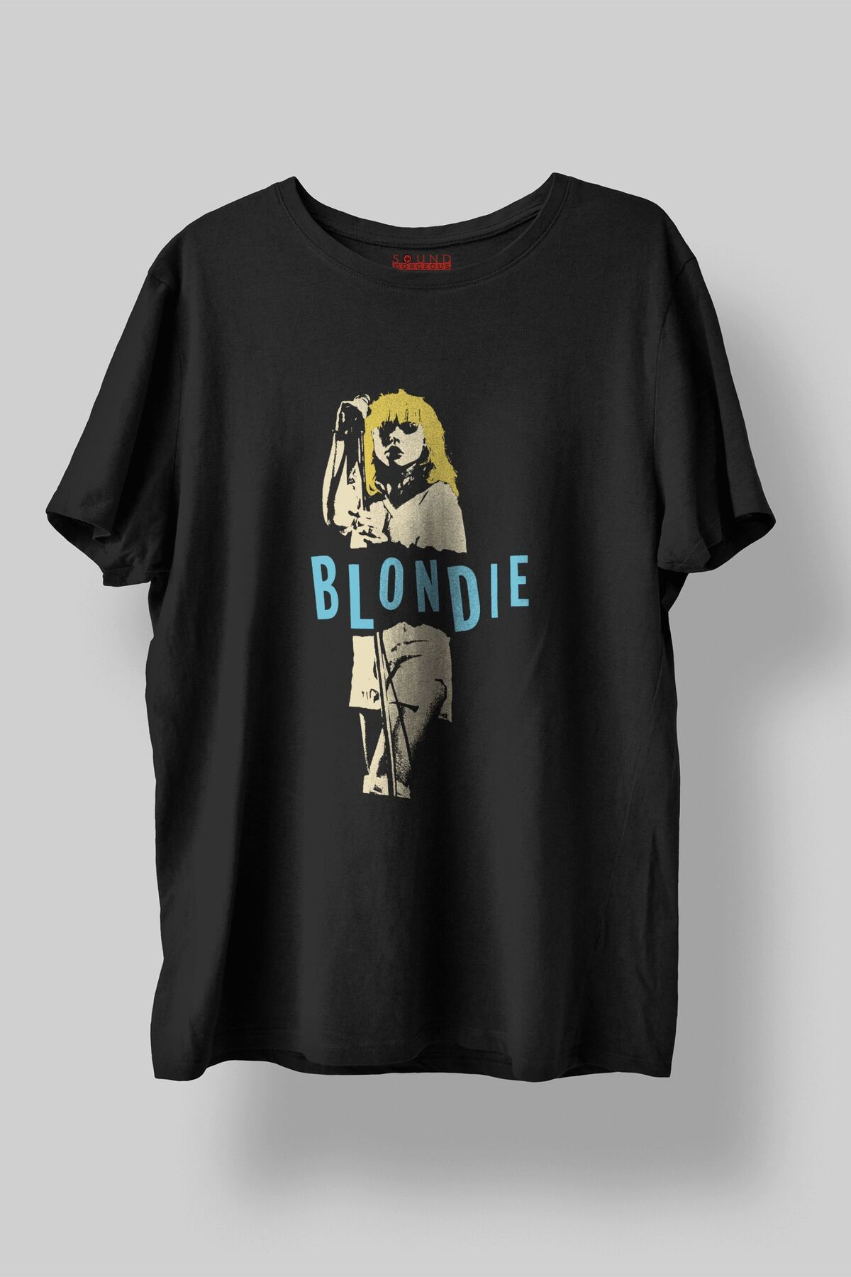 Sound Gorgeous Blondie Müzik Baskılı Regular Fit Unisex Siyah T-Shirt %100 Pamuk No:0051