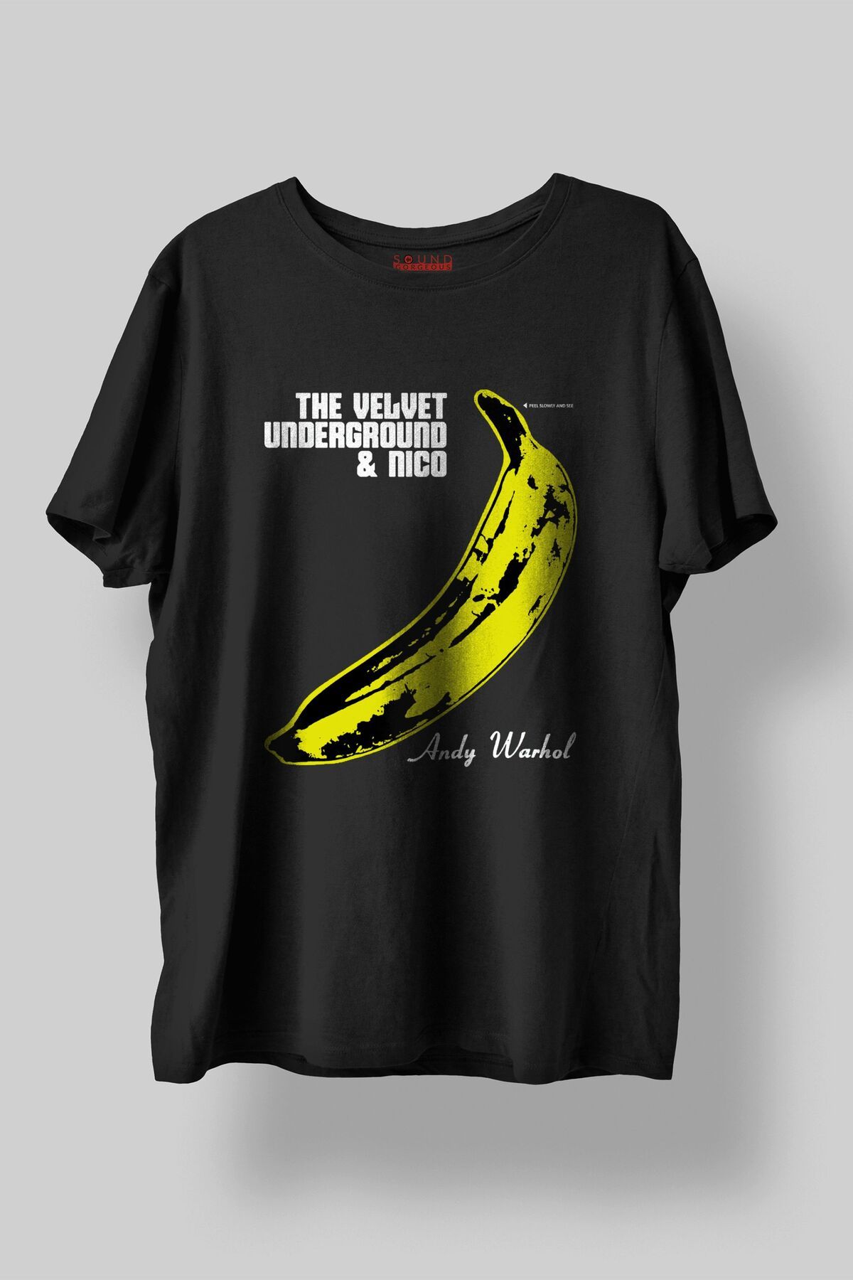 Sound Gorgeous Velvet Underground Müzik Baskılı Regular Fit Unisex Siyah T-Shirt %100 Pamuk No:0408