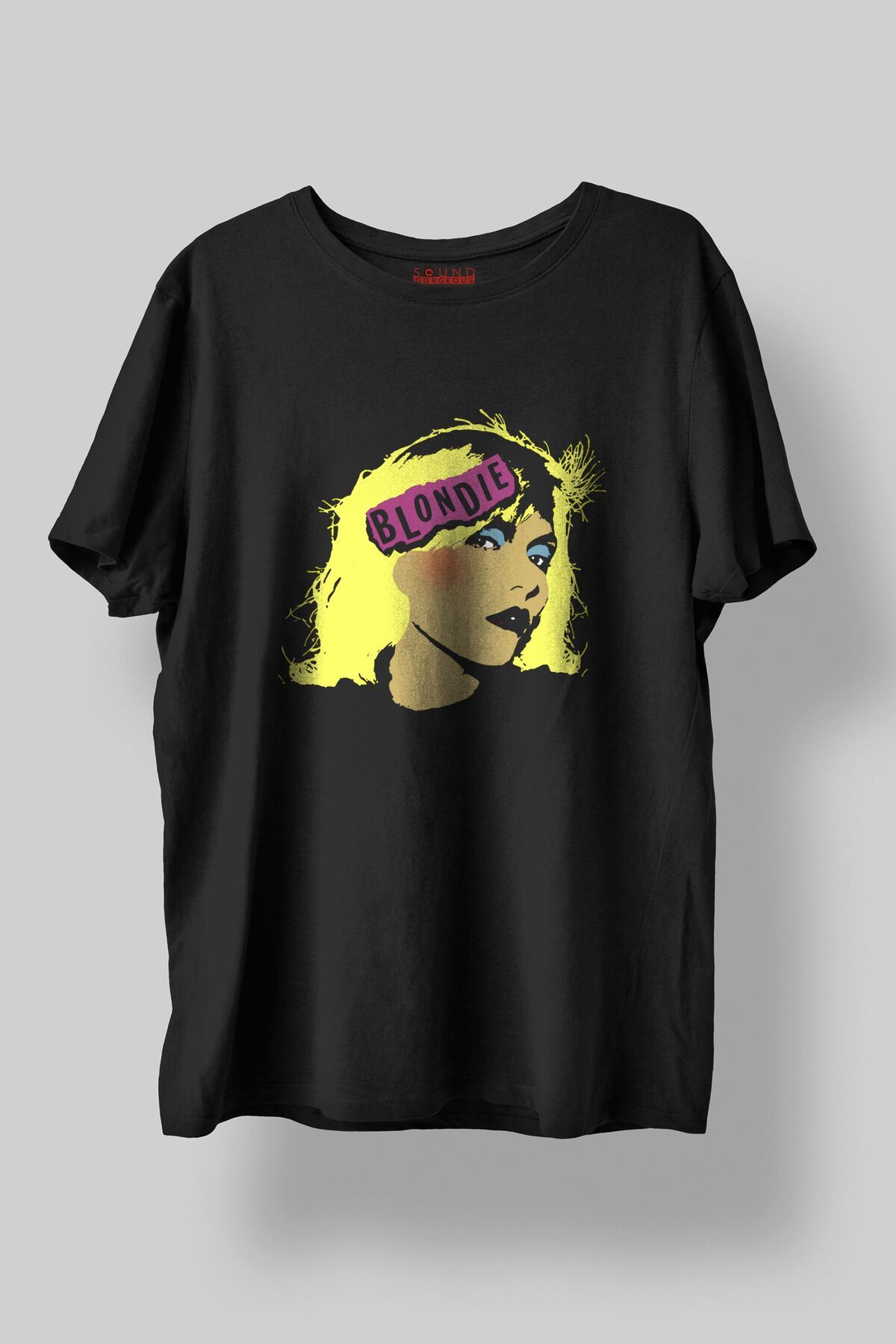 Sound Gorgeous Blondie Müzik Baskılı Regular Fit Unisex Siyah T-Shirt %100 Pamuk No:0053