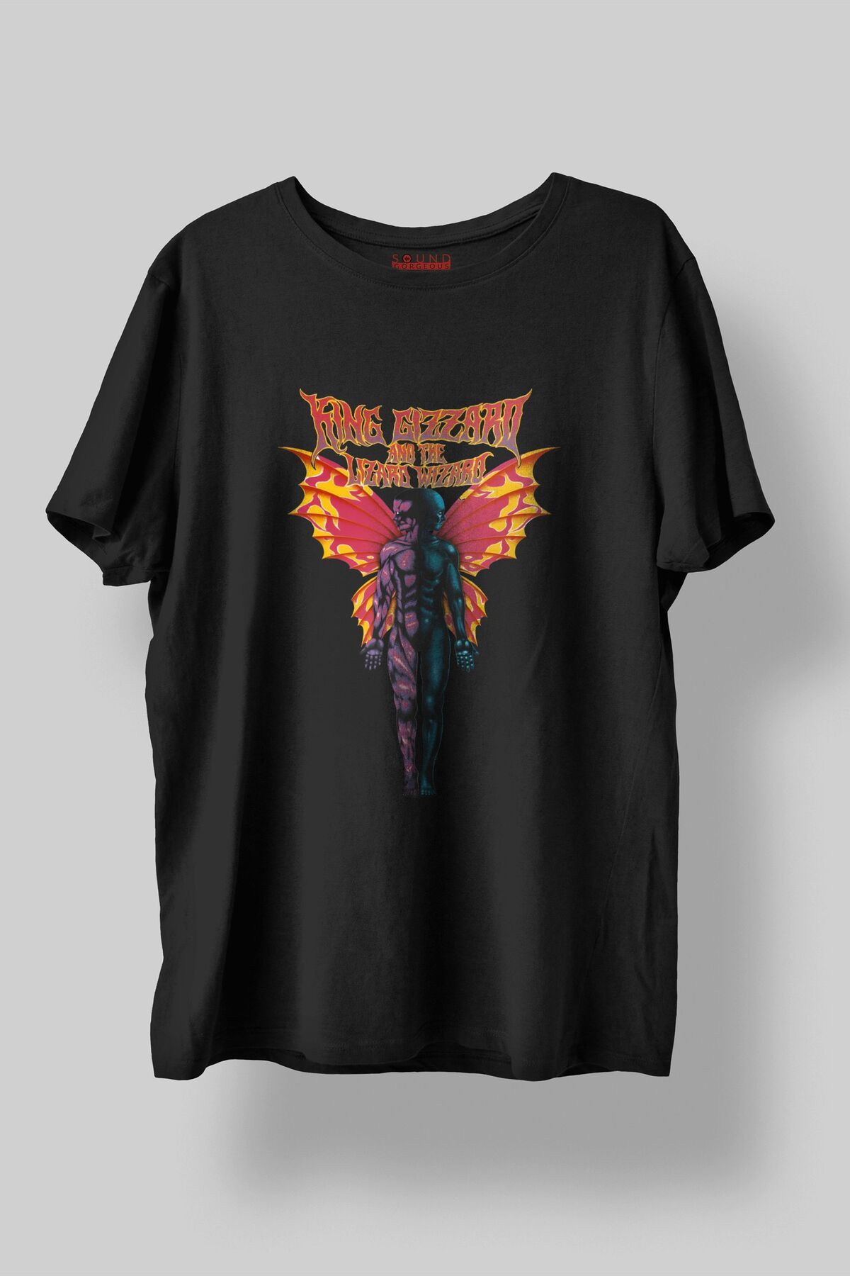 Sound Gorgeous King Gizzard Lizzard Wizard Müzik Baskılı Regular Fit Unisex Siyah T-Shirt %100 Pamuk No:0205