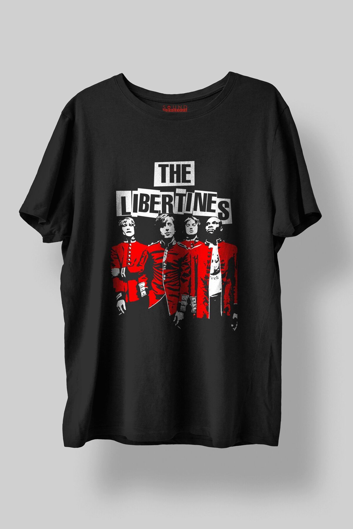 Sound Gorgeous The Libertines Müzik Baskılı Regular Fit Unisex Siyah T-Shirt %100 Pamuk No:0377