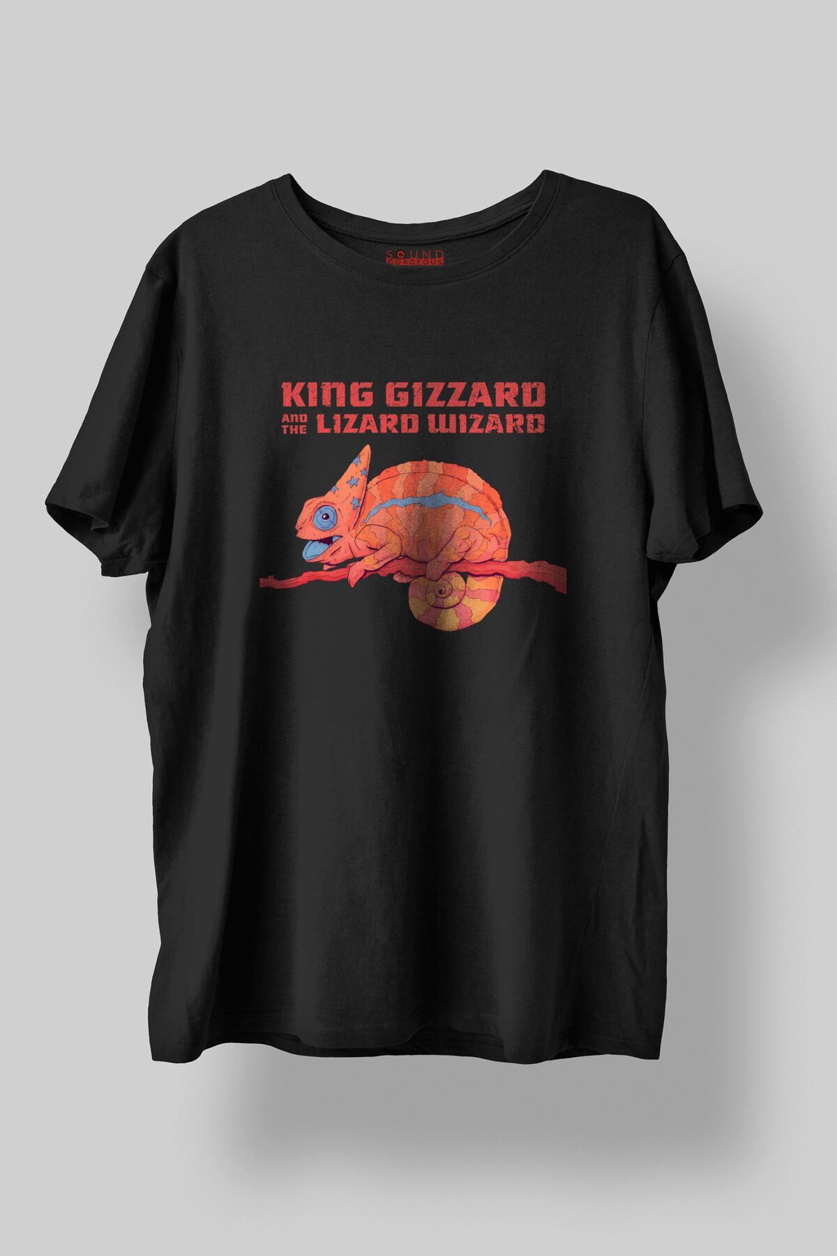 Sound Gorgeous King Gizzard Lizzard Wizard Müzik Baskılı Regular Fit Unisex Siyah T-Shirt %100 Pamuk No:0202