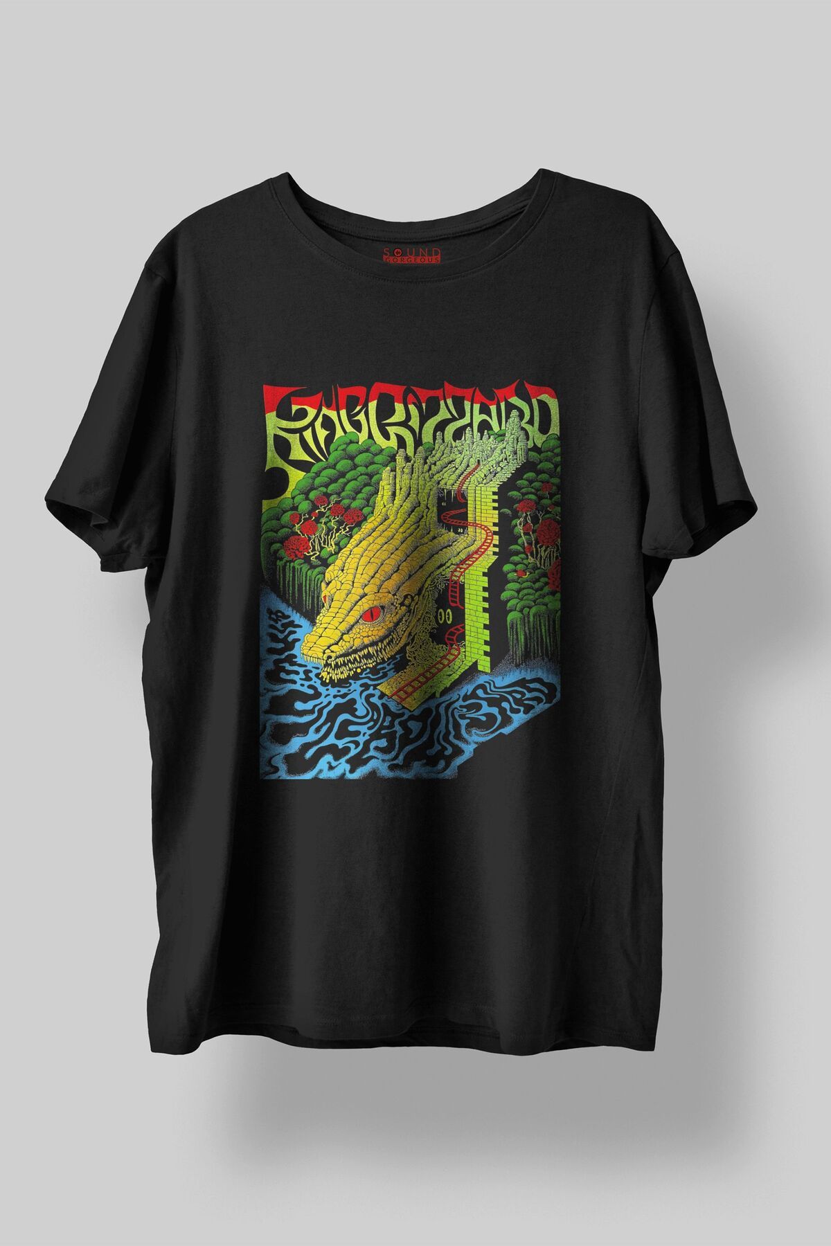 Sound Gorgeous King Gizzard Lizzard Wizard Müzik Baskılı Regular Fit Unisex Siyah T-Shirt %100 Pamuk No:0188