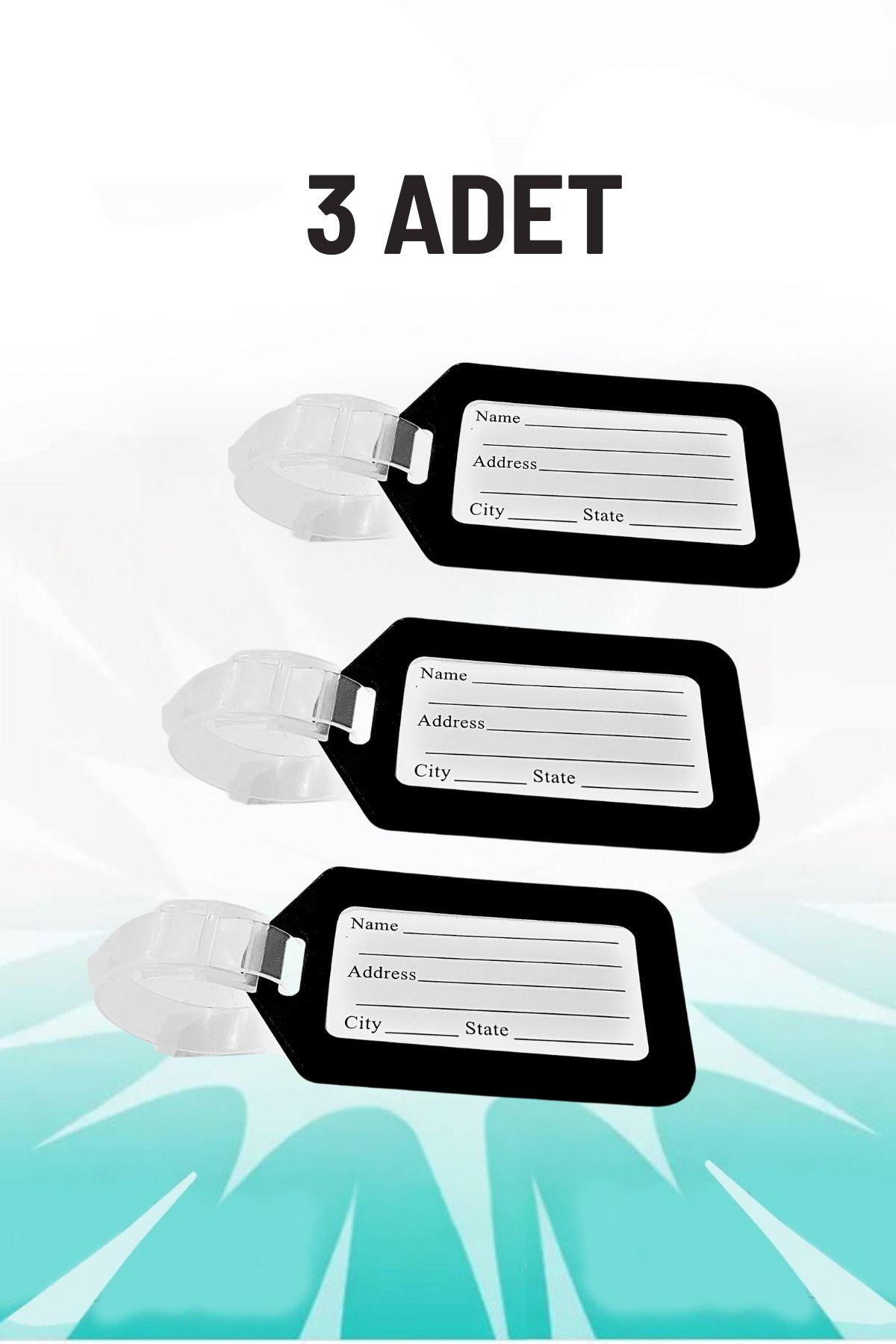 truyana VALİZ ETİKETİ&İSİMLİK 3 ADET