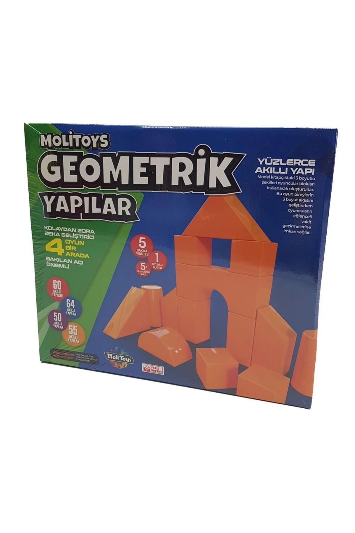 BENİMER Molitoys Geometrik Yapılar Oyunu (4 Oyun 1 Kutuda)
