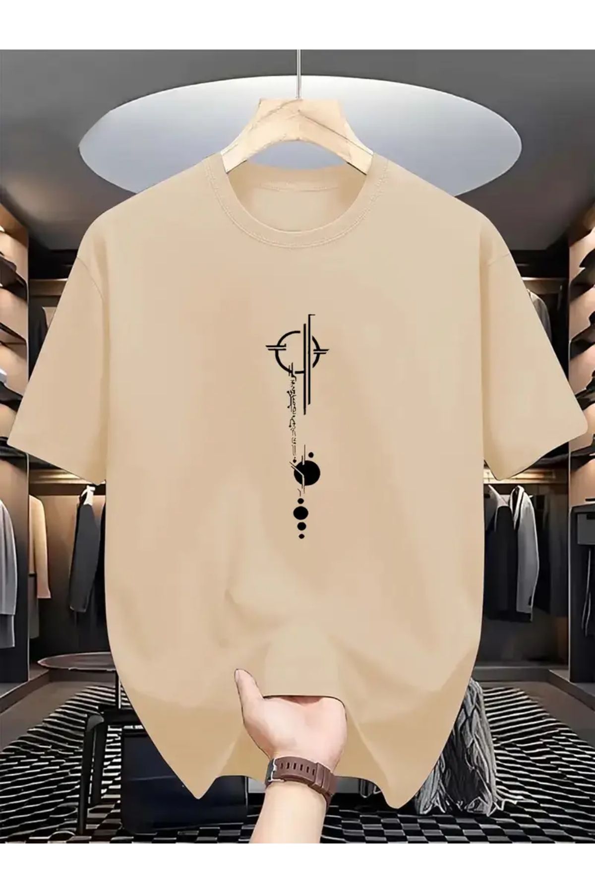 MANCY Unisex Tasarım Baskılı Oversize T-shirt
