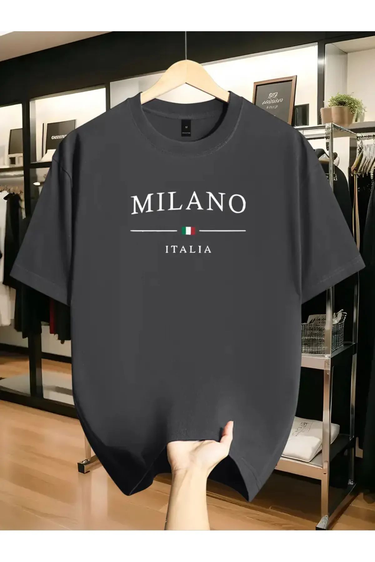 MANCY Unisex Büyük Beden Baskılı Oversize %100 Pamuk T-shirt