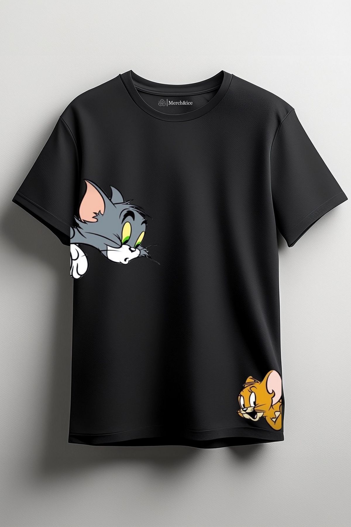 Merch&ice Kedi ve Fare Baskılı Unisex T-shirt