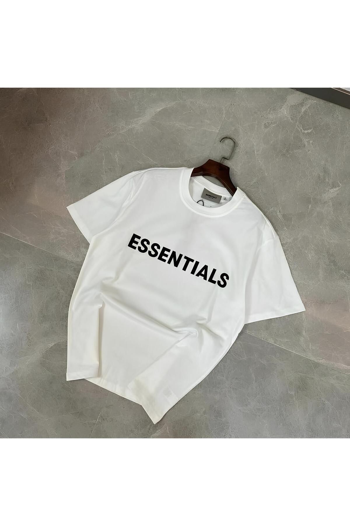 MANCY Unisex Essen Baskılı Oversize %100 Pamuk T-shirt