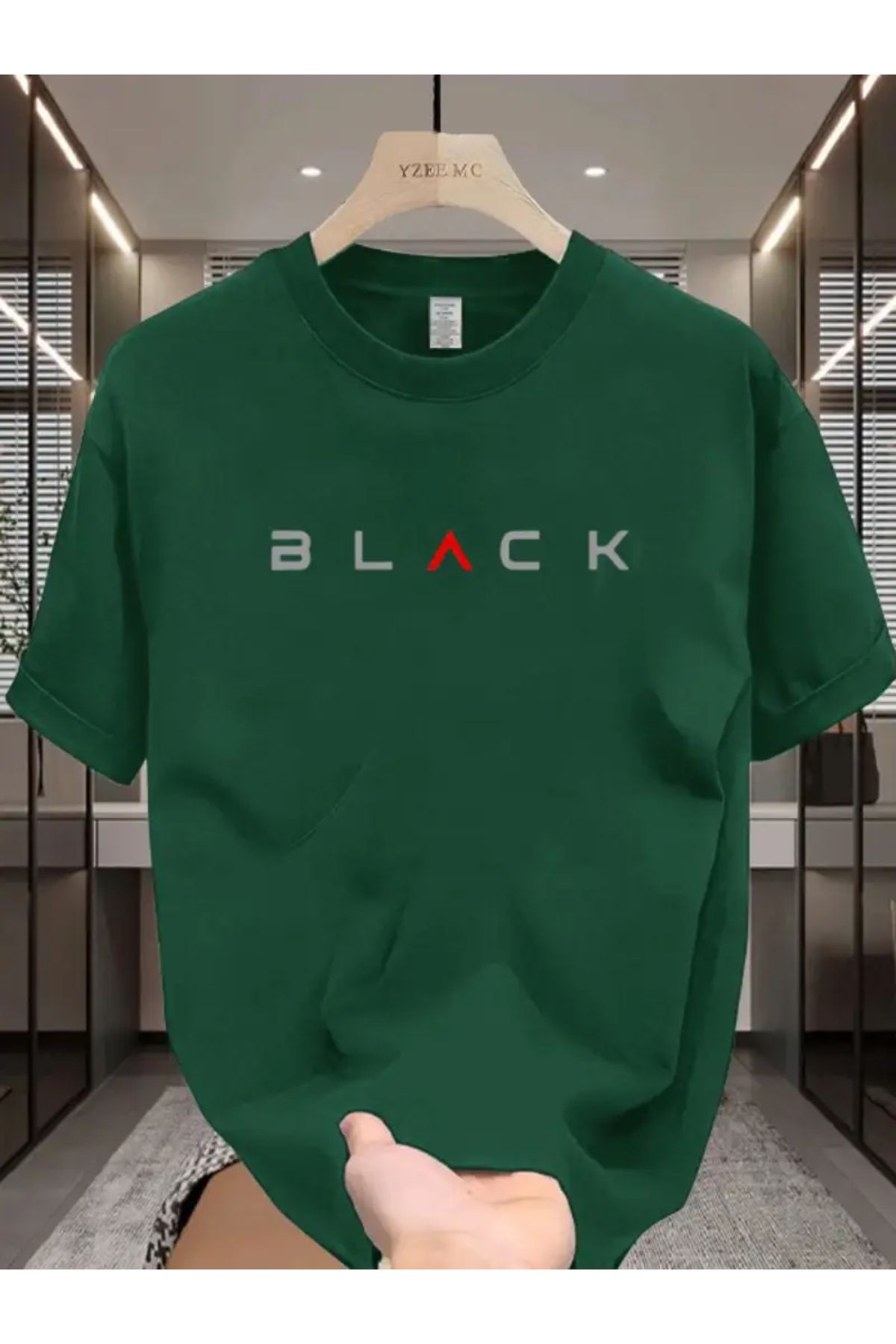 MANCY Unisex Black Baskılı Oversize T-shirt