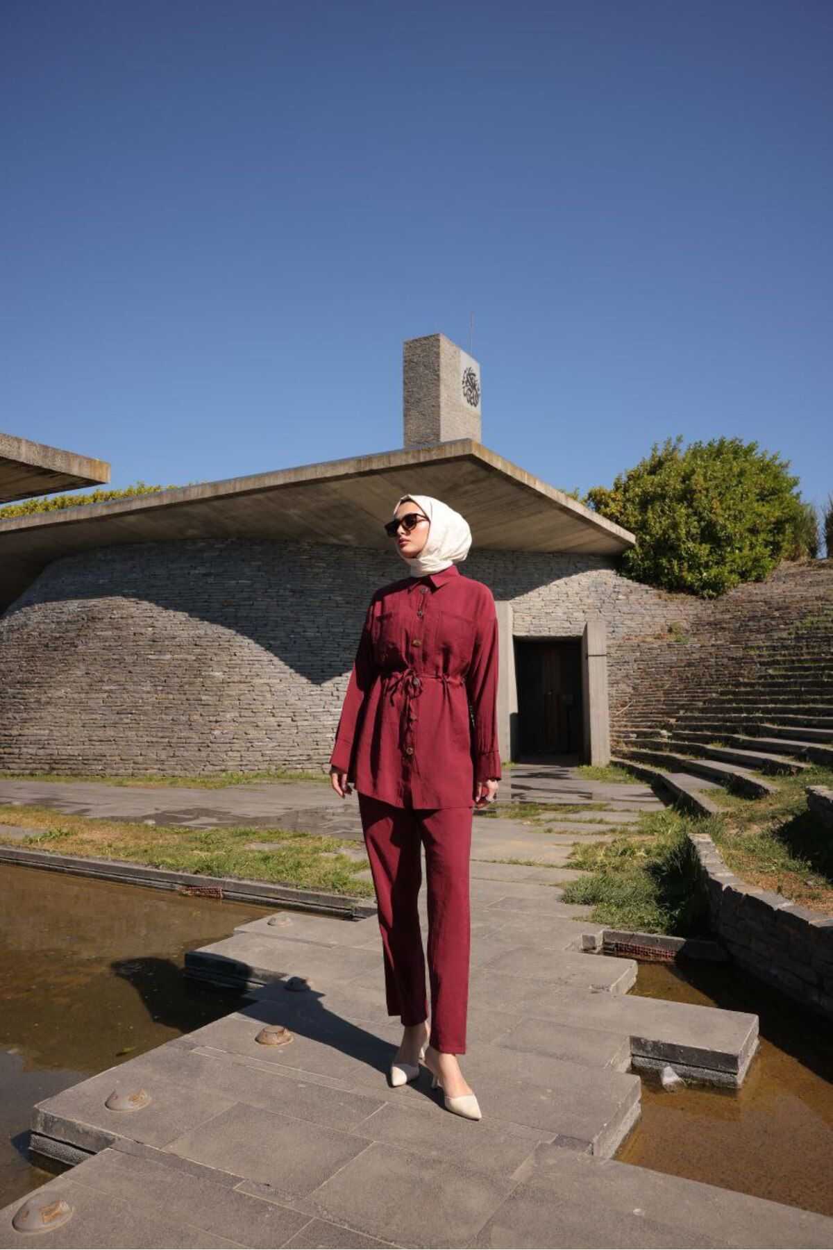 Afili butik DÜĞME DETAYLI BELDEN BAĞLAMALI 2 Lİ TAKİM