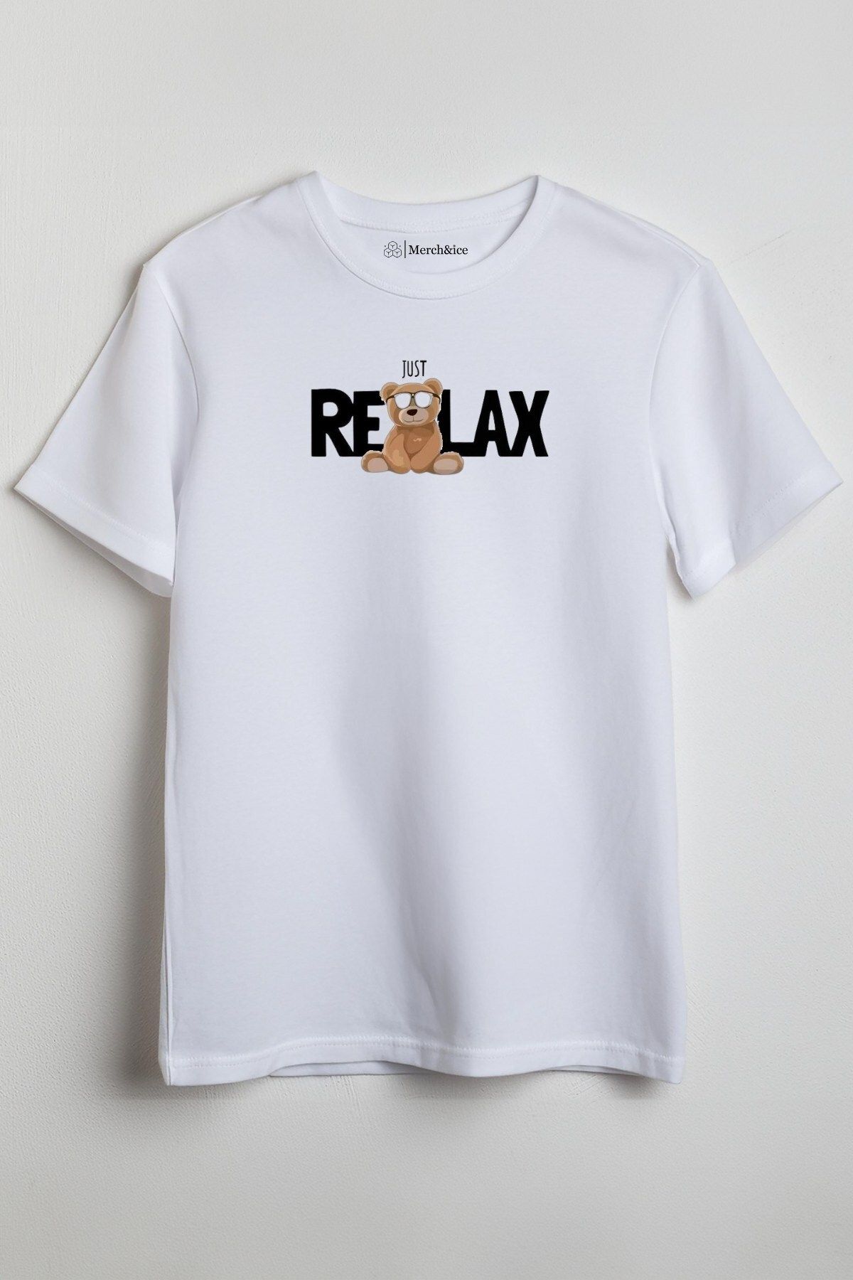 Merch&ice Just Relax Bear Baskılı Unisex T-Shirt