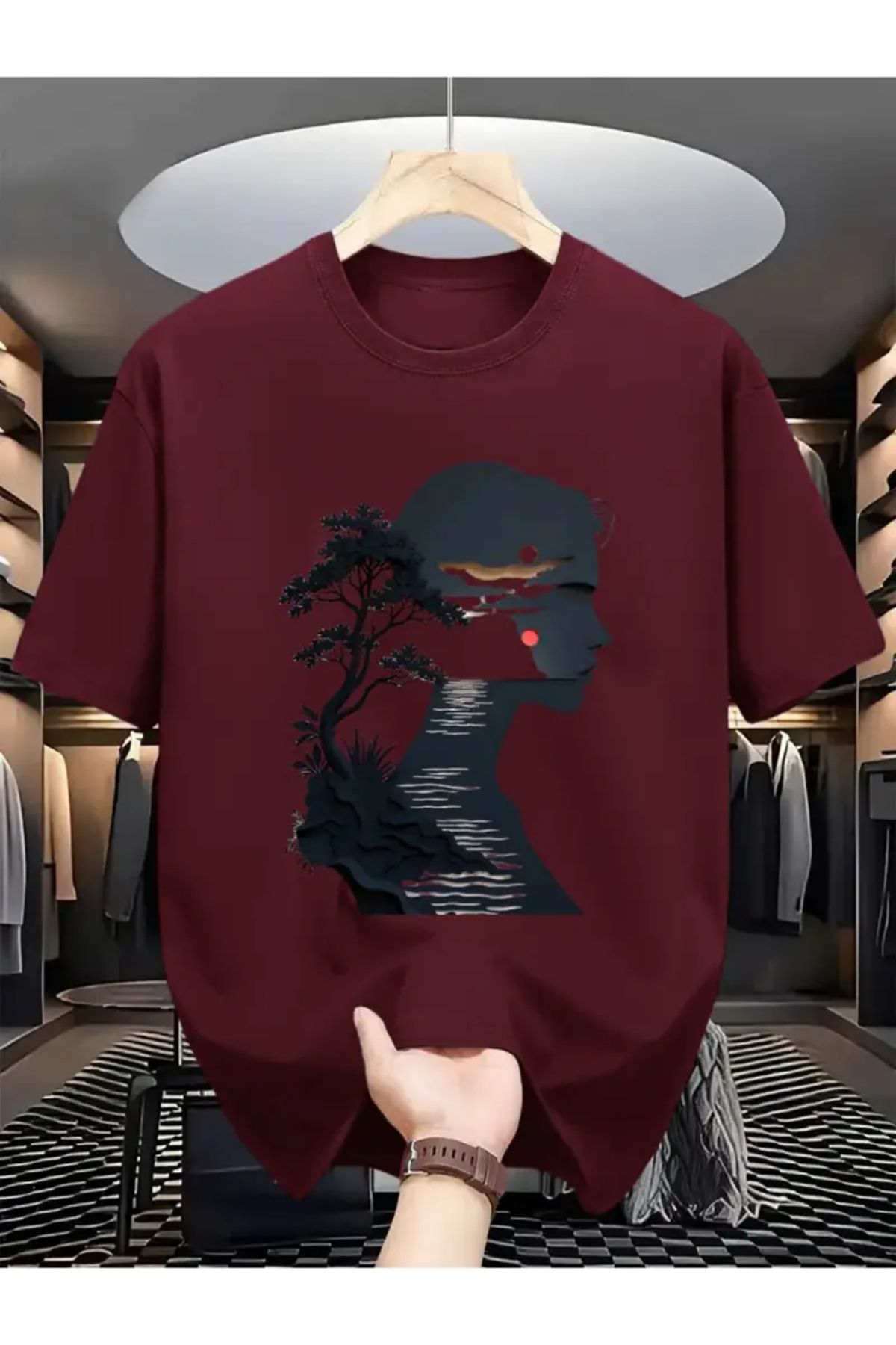 MANCY Unisex Tasarım Baskılı Oversize T-shirt