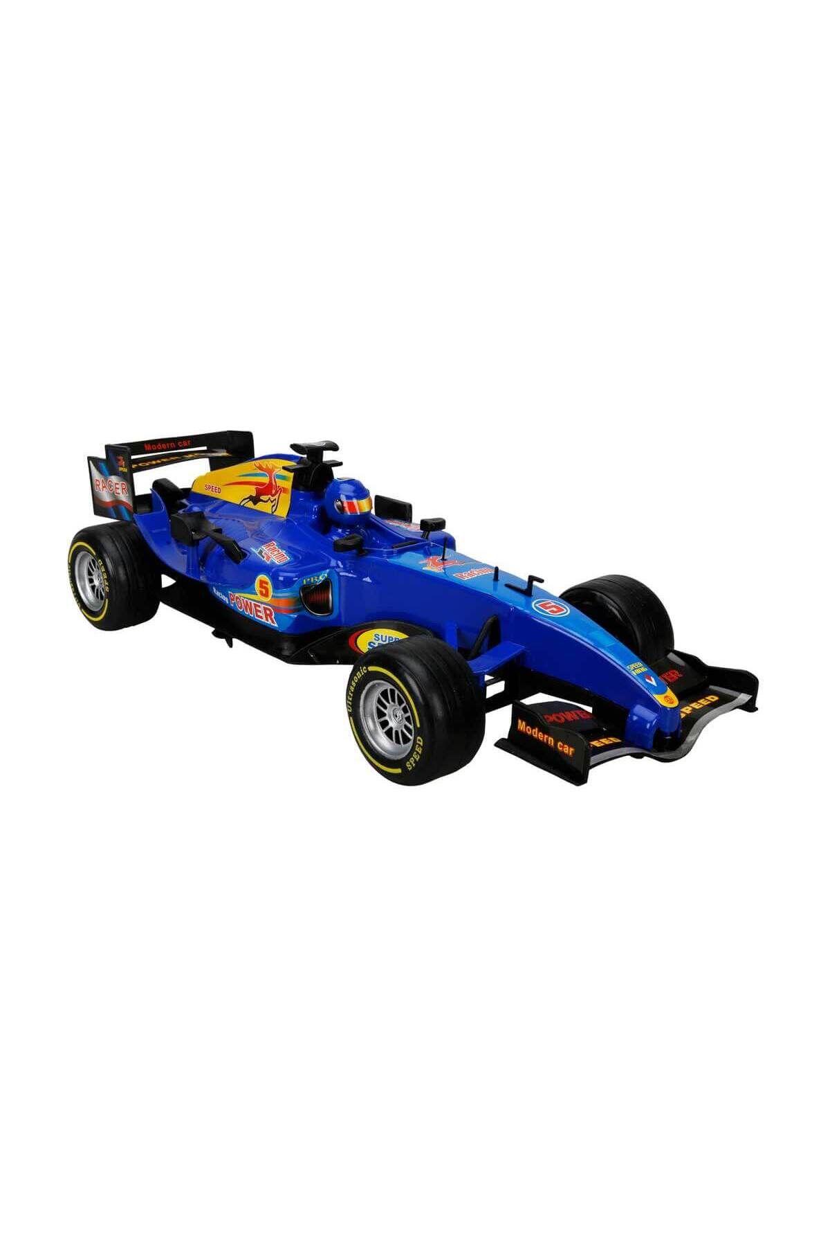 BAMTEBİ Büyük Sesli Işıklı Formula 1 Friction Sürtmeli Araba 42 Cm 1:9 Ölçekli F1 Aracı Maxx Wheels Mavi