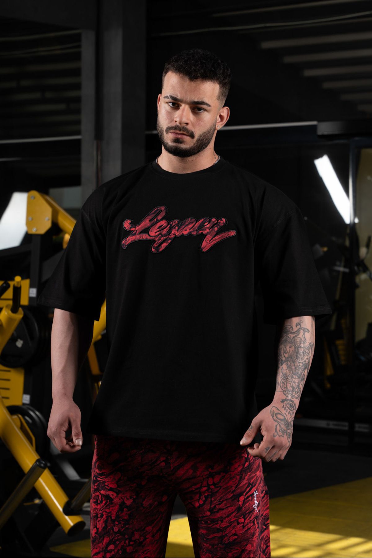 LEGACY Red Applique Oversize T-shirt