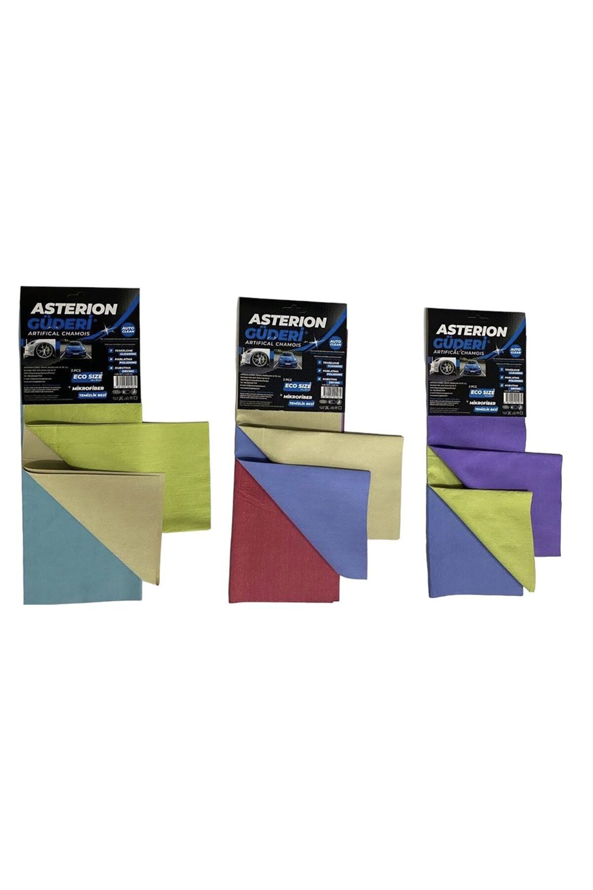 MATMEL Asterıon Mikrofiber Oto Temizlik Bezi 3'lü