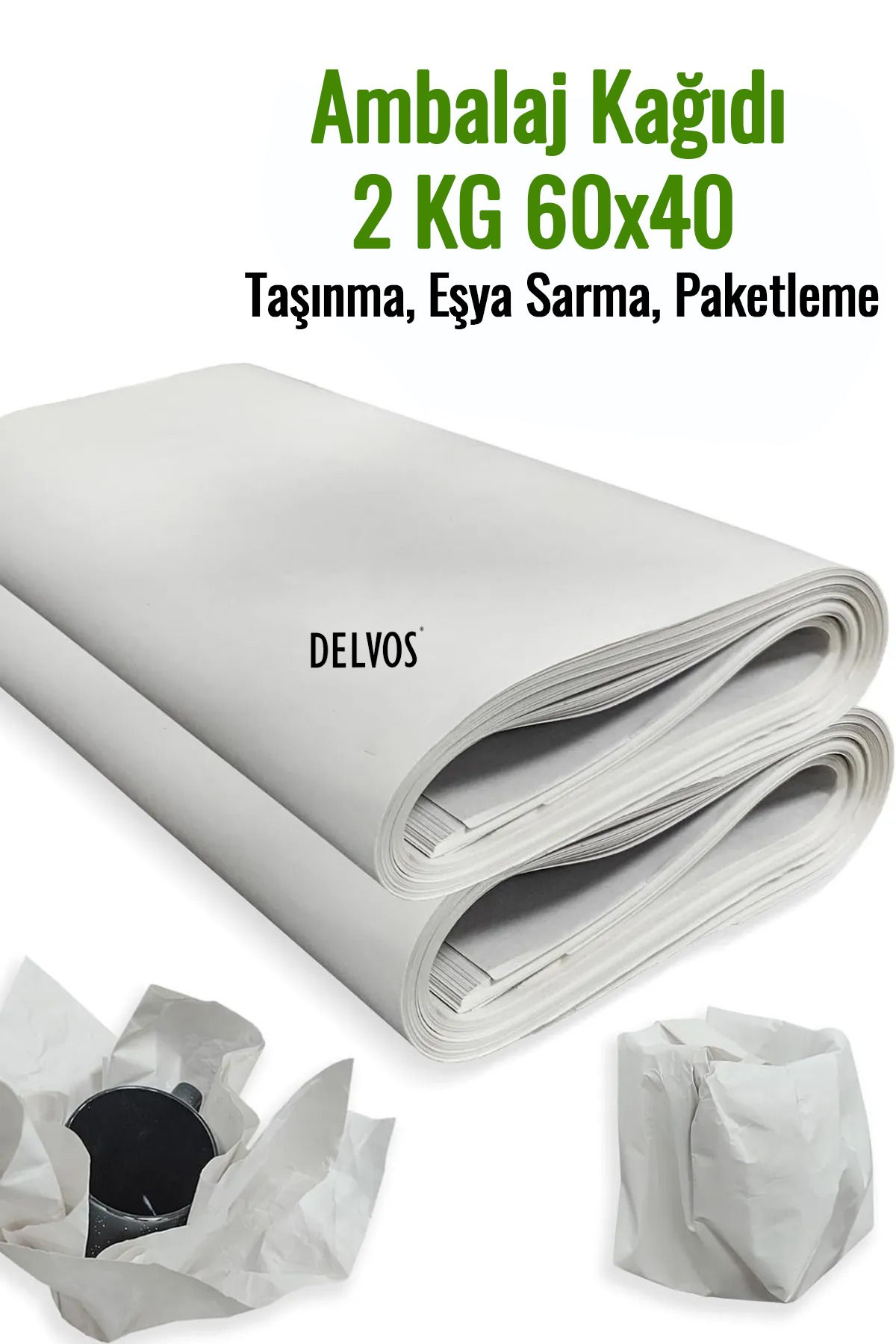 naft 2 Kg 60x40 (170-190 ADET) Ambalaj Kağıdı Tabak Bardak Eşya Sarma Koruma Taşıma Taşınma Paketleme