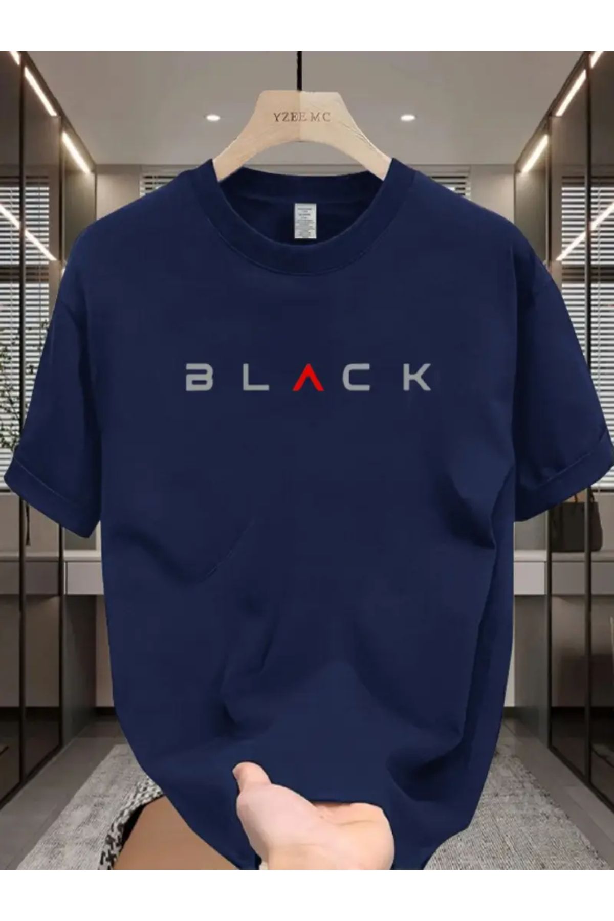 MANCY Unisex Black Baskılı Oversize T-shirt