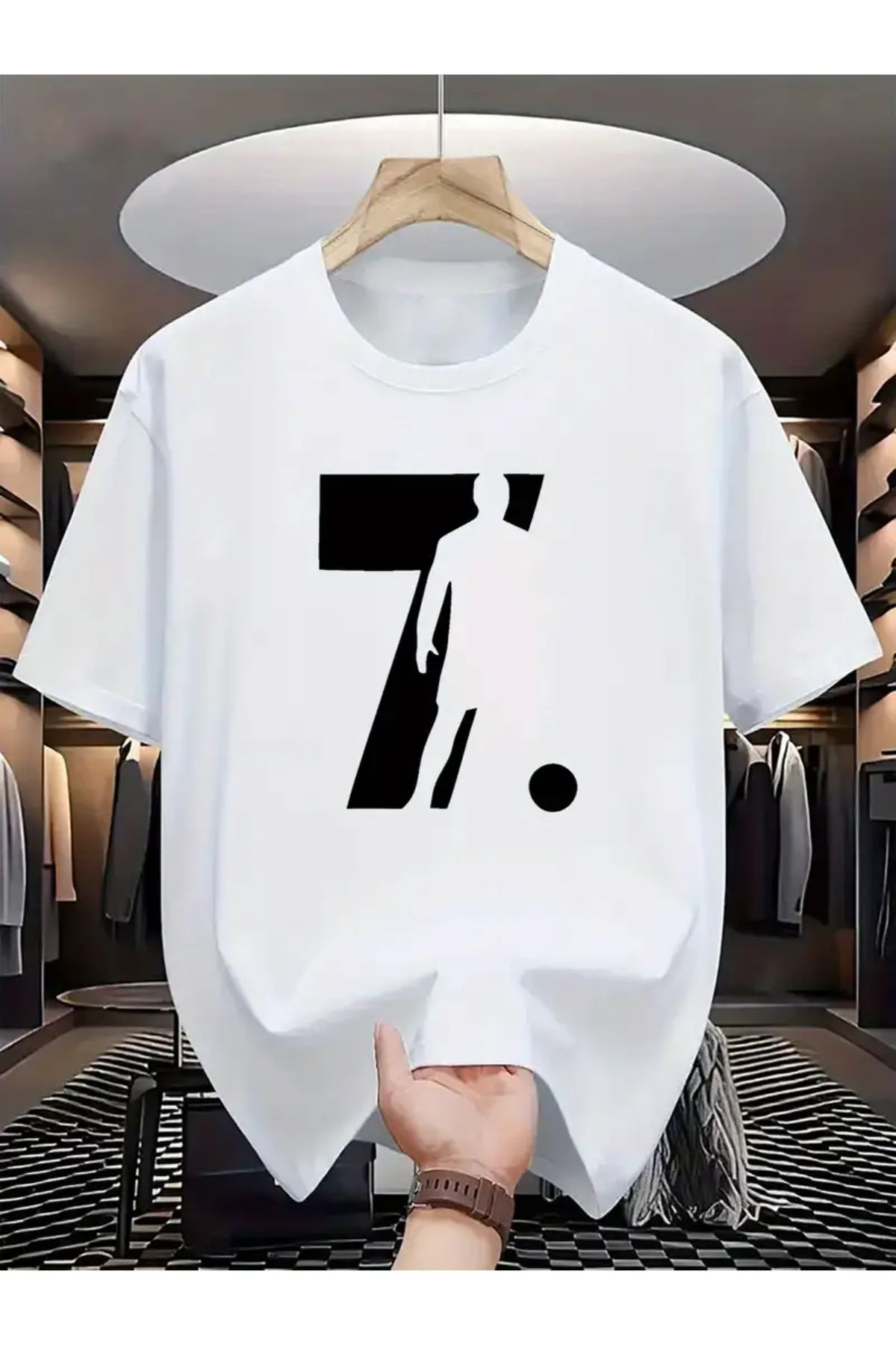 MANCY Unisex Futbol Tasarım Baskılı Oversize T-shirt