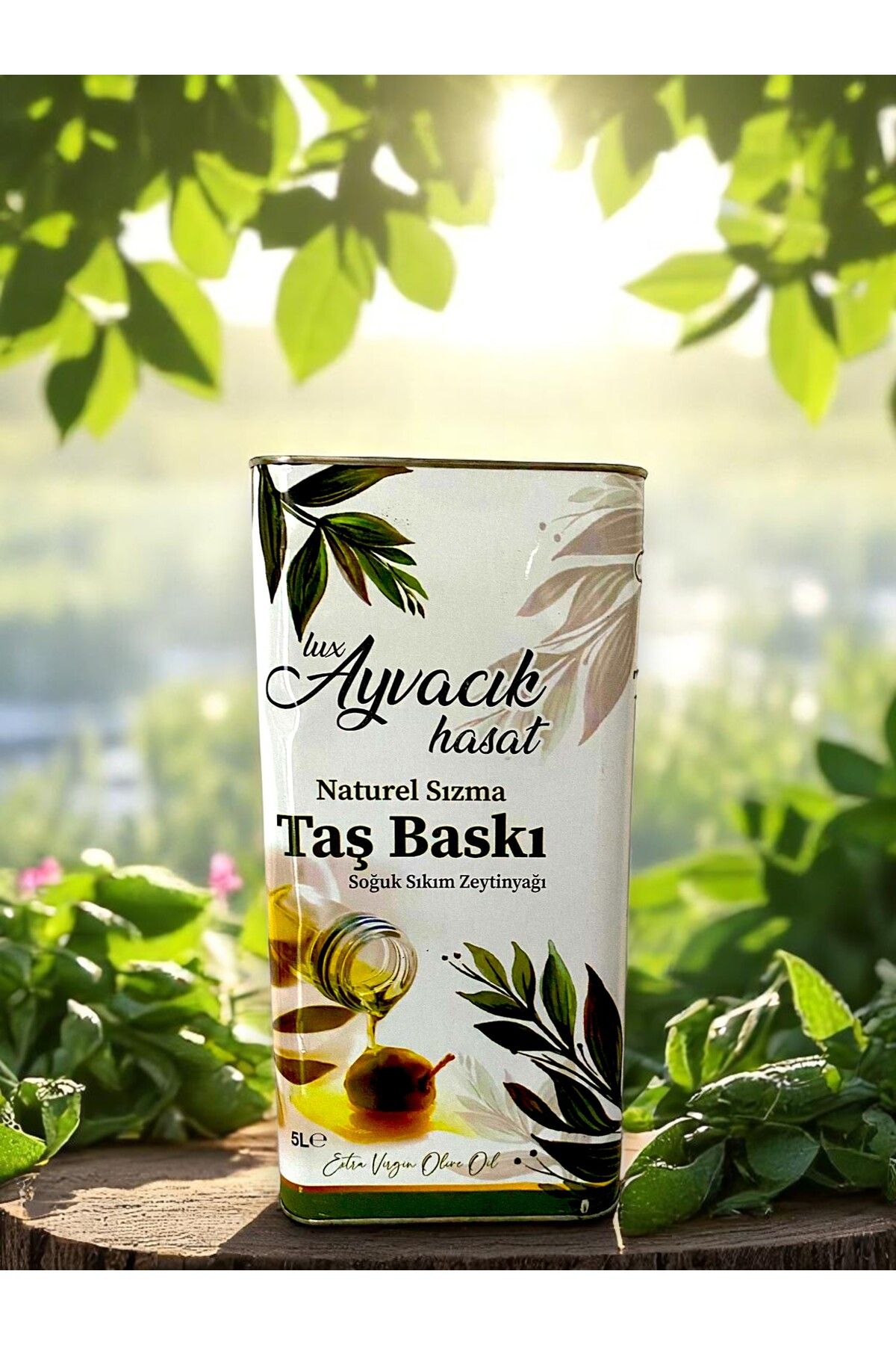 GOLD AYVACIK Ayvacık 5lt. Natural Sızma Soğuk Sıkım 0.3 Asit Zeytinyağı