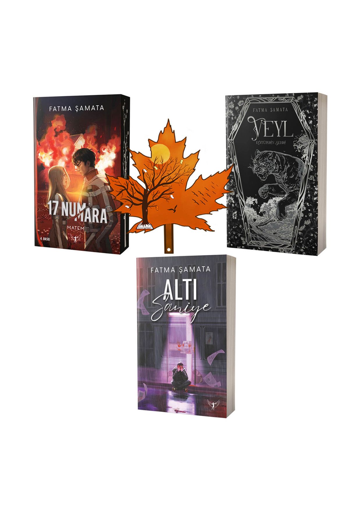 Artemis Yayınları fatma şamata - 17 numara matem - Veyl - Kötülerin Şehri - altı saniye - kitap ayracı ile