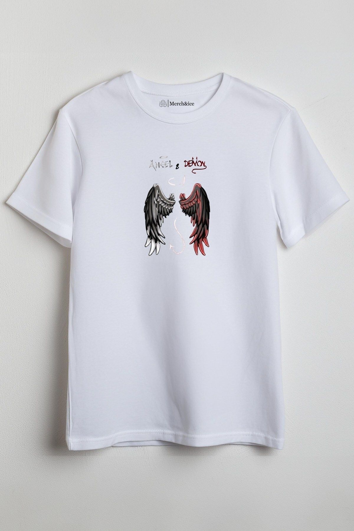 Merch&ice Angel Demon Together Baskılı Unisex T-Shirt