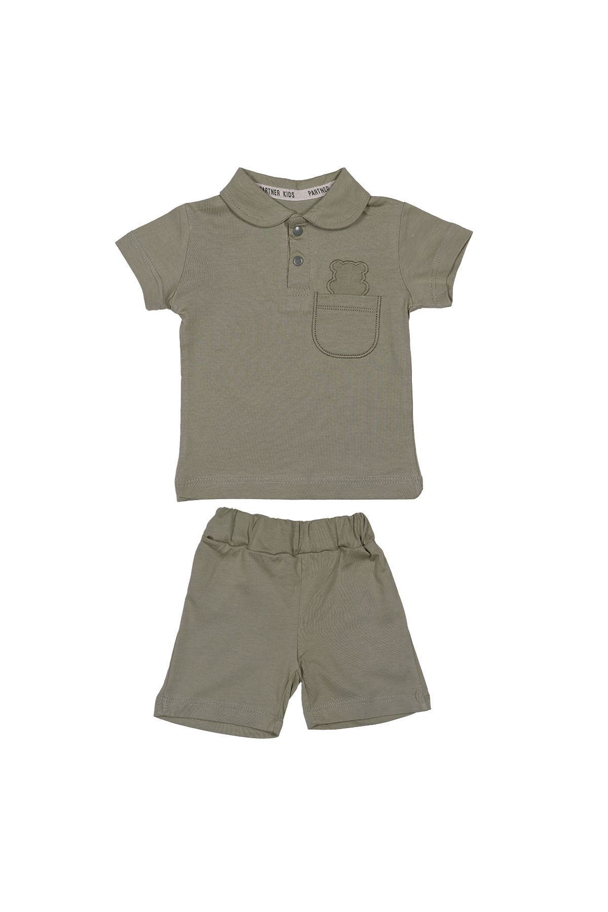 Jikko Baby Polo Yakalı Bebek Takım - Polo Yaka Kısa Kollu Tişört ve Şort